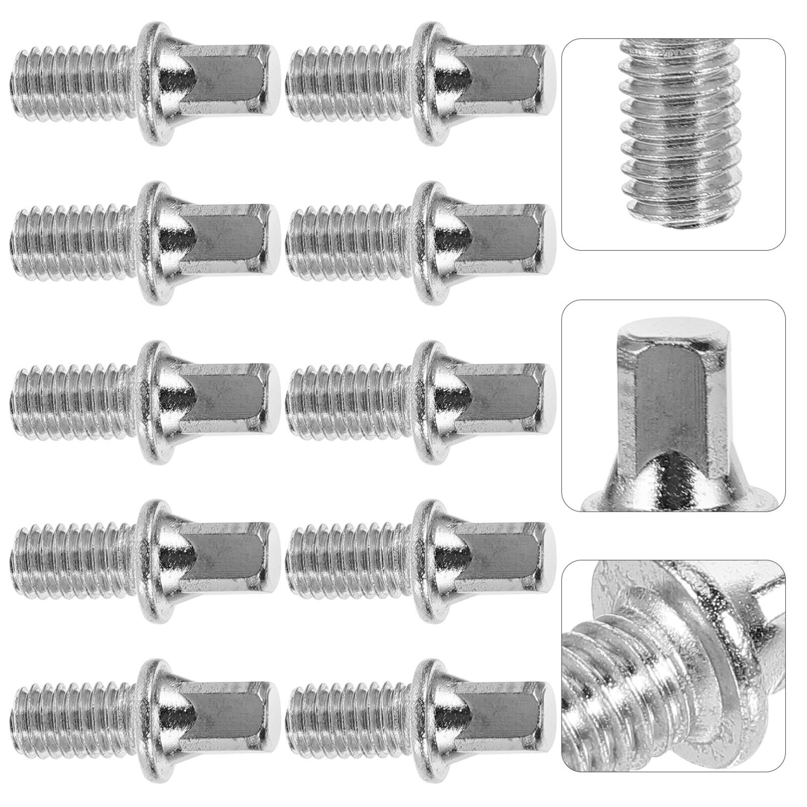 Abaodam 10pcs Key Screw Drum Set Hardware Bass Drum Screw M6x10mm Replacement Screw Supply 2x1cm - Image 3