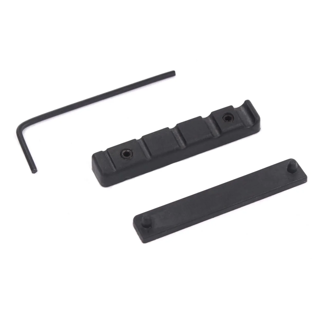 Abaodam 5 String Bridge Nut Gitar Rca Bass Knob Parts Saddle Slotted Nut T Nut Acoustic Cup Holder Expander Guitar Bass Nut Neck Ballad Medium Black - Image 4