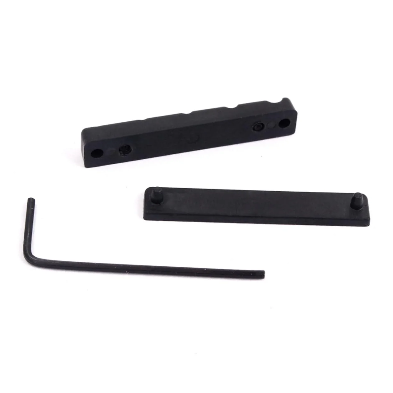 Abaodam 5 String Bridge Nut Gitar Rca Bass Knob Parts Saddle Slotted Nut T Nut Acoustic Cup Holder Expander Guitar Bass Nut Neck Ballad Medium Black - Image 5