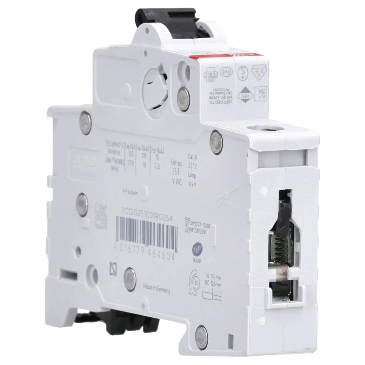 ABB S201-C25 Circuit Breaker S200-1P 25 A-C 2CDS251001R0254 - Image 6