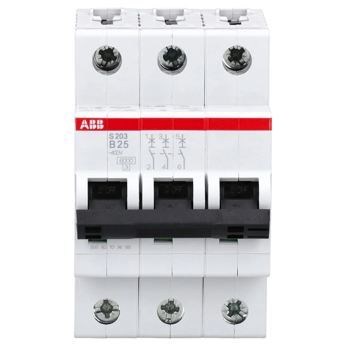 ABB S203-B25 Automatic Circuit Breaker 25 A Single pack - Image 2