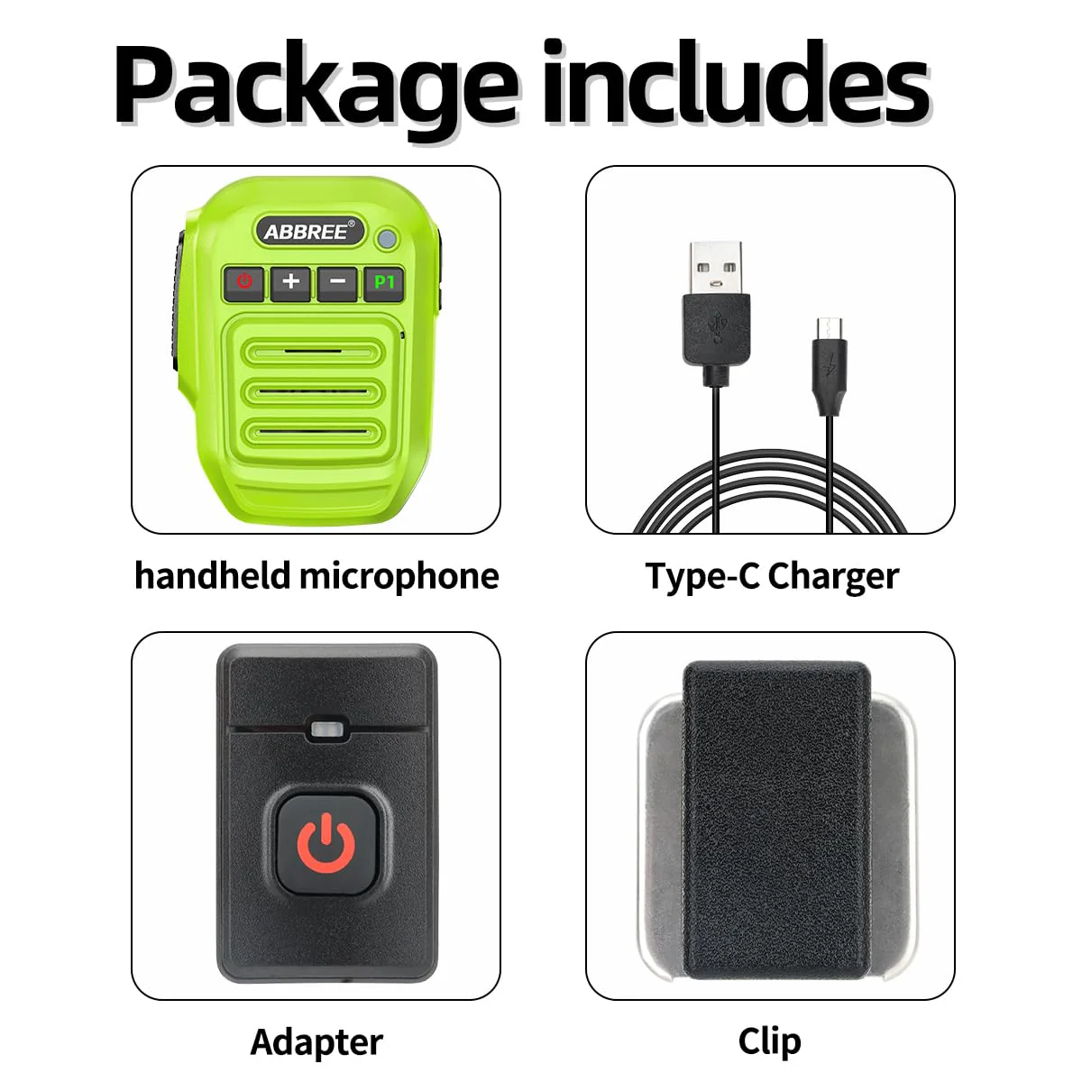 ABBREE Ham Radio Wireless Handheld Speaker Mic, 2 Pin Shoulder Microphone Compatible with Baofeng 5RM UV-5R,BF-F8HP PRO,GM21,K5PLUS,GM-15Pro,UV-5G Plus AR-152 Quansheng UV-K5 8 Walkie Talkie (Green) Green - Image 7