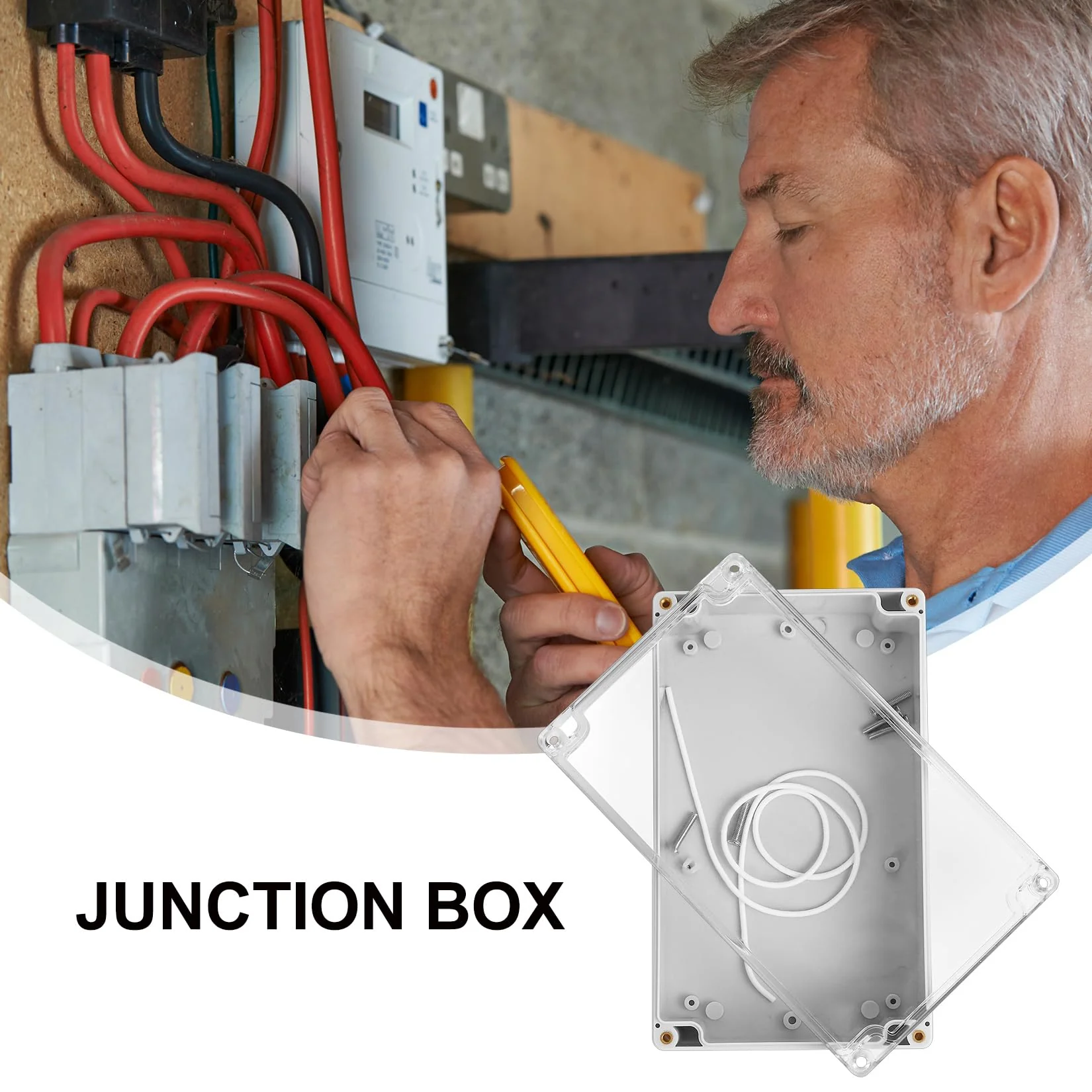 ABS Plastic Electronic Enclosure Box, Waterproof IP65 Empty Housing Plastic Housing with Clear Lid, Industrial Housing, Junction Box, Junction Box, Junction Box, Junction Box, Junction Box, 200 x 120 200*120*56 - Image 6