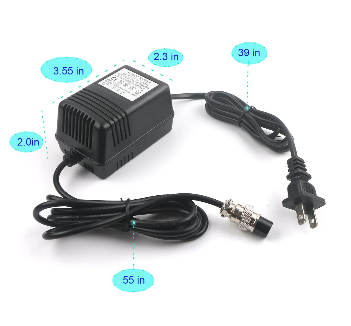 AC 17V 600mA Adapter 3-Pin Mixer Pedalboard Connector Mixing Console Mixer Power Supply for Yamaha F4/F7/6FX/MG82X ﻿ - Image 3