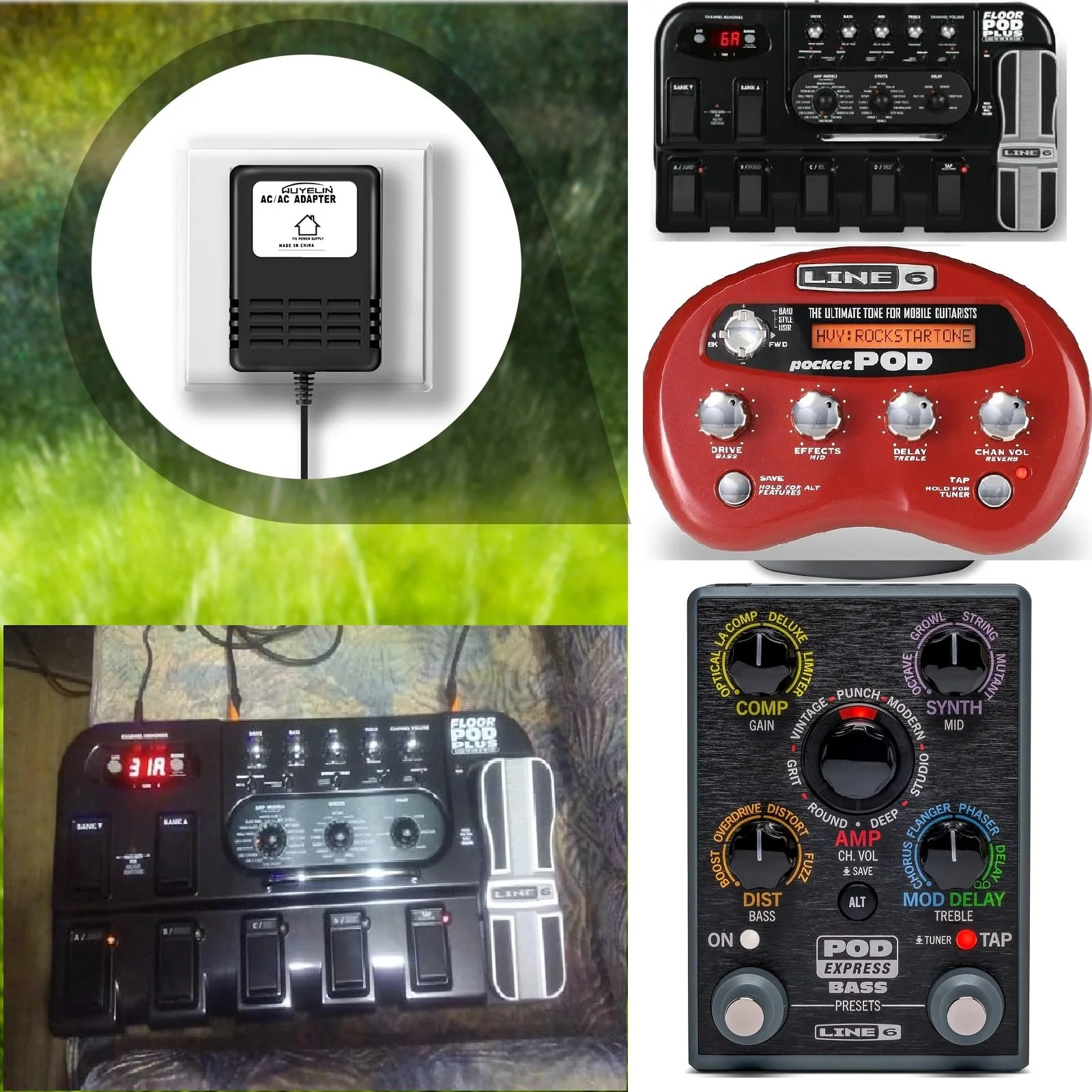 AC 9V 2000mA Power Supply for Line 6 POD Digitech RP GNX Multi Guitar Effects,AC 9V 2000mA Power Adapter - Image 5