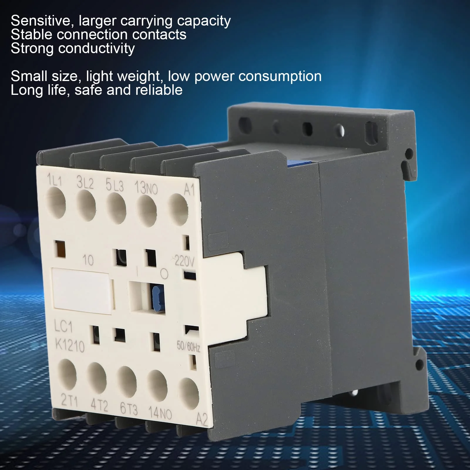 AC Contact 3 Pole 4 N/O Thickened Silver Contacts 220 V 12 A Industrial Electrical Contactor for Power Distribution - Image 4
