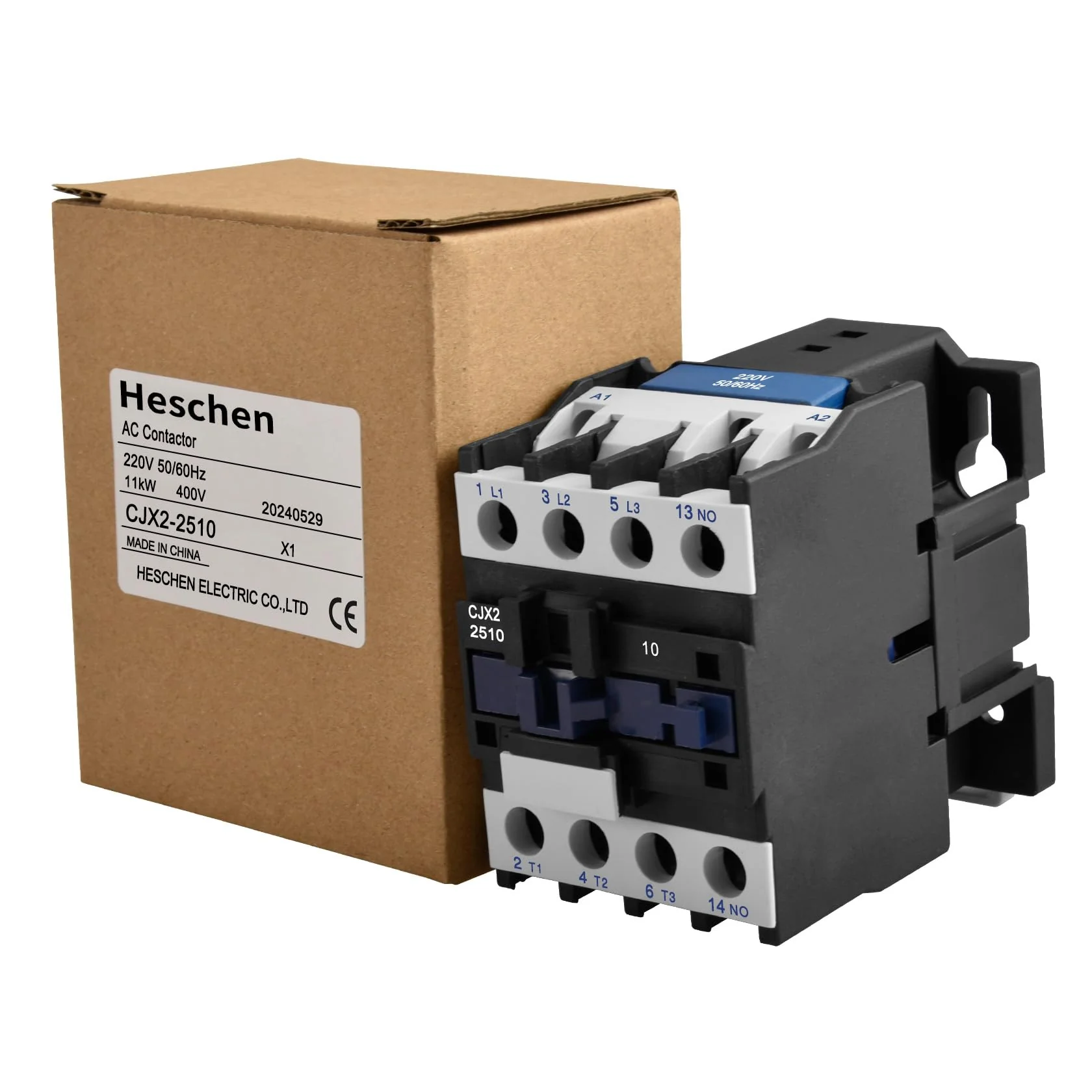 AC Contactor CJX2-2510 220V 50/60Hz Coil 3P 3 Pole Normally Open Ie 25A Ue 380V - Image 8