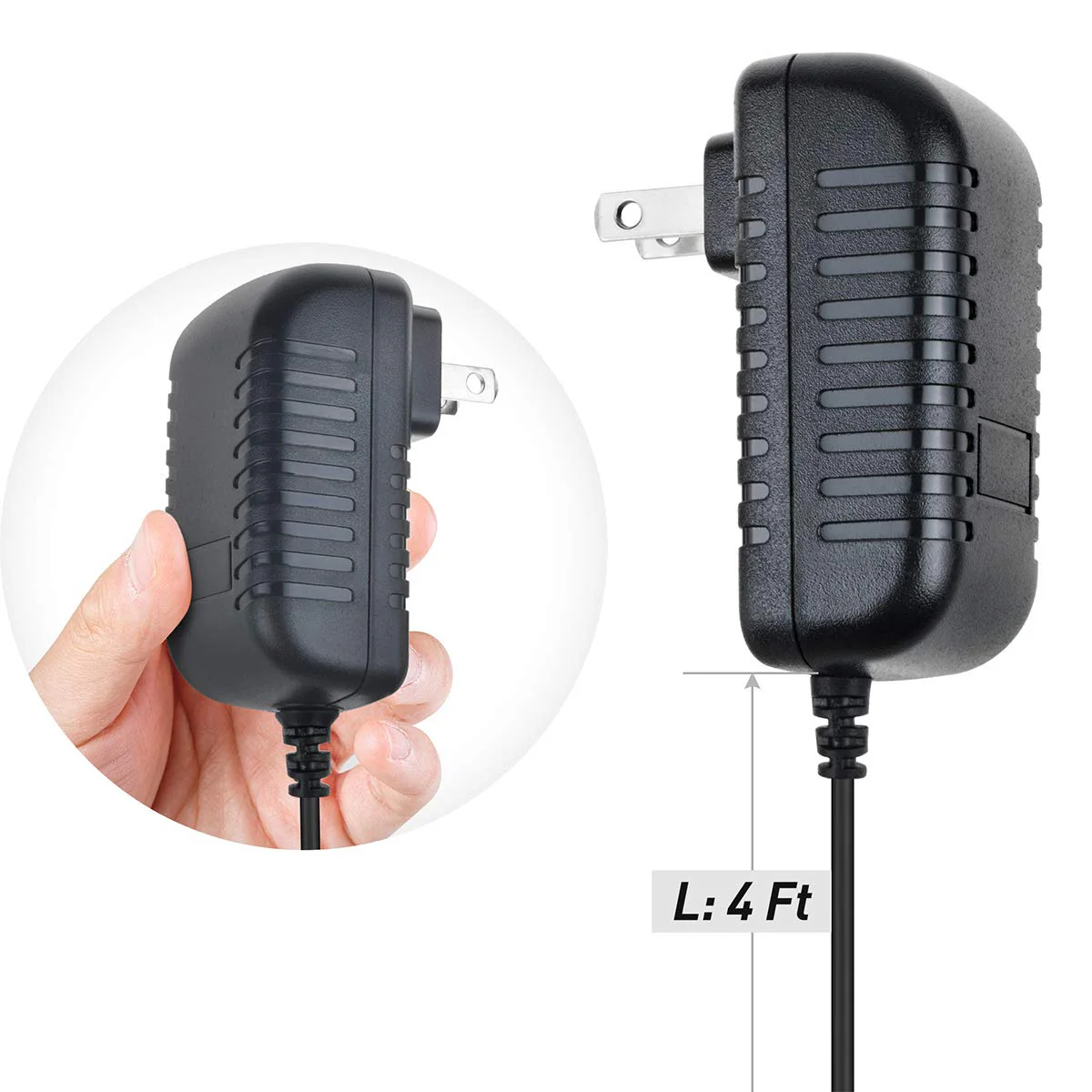 AC/DC Adapter Replacement for RockJam 61-Key 561 RJ561 RJ-561 661 RJ661 RJ-661 RJ761-SK,54-Key 654 RJ654 RJ-654 RJ6544 Rock Jam Electronic Digital Piano Keyboard 9V - 12V Power Supply - Image 3