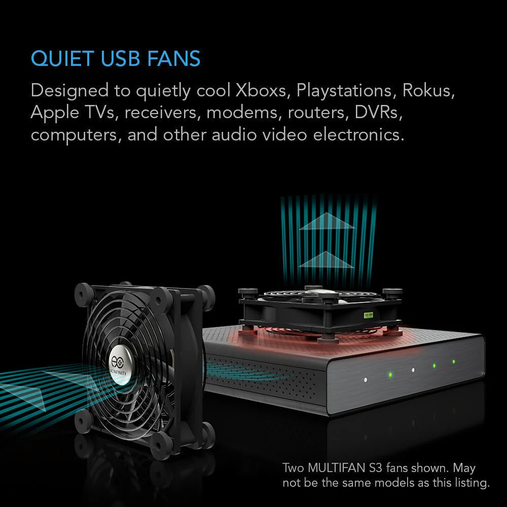 AC Infinity MULTIFAN Mini, Compact 40mm x 20mm USB Fan, UL-Certified for VR Gear, Aquarium, Roku, Router, Raspberry Pi, Cosplay, Helmet Cooling Ventilation - Image 2