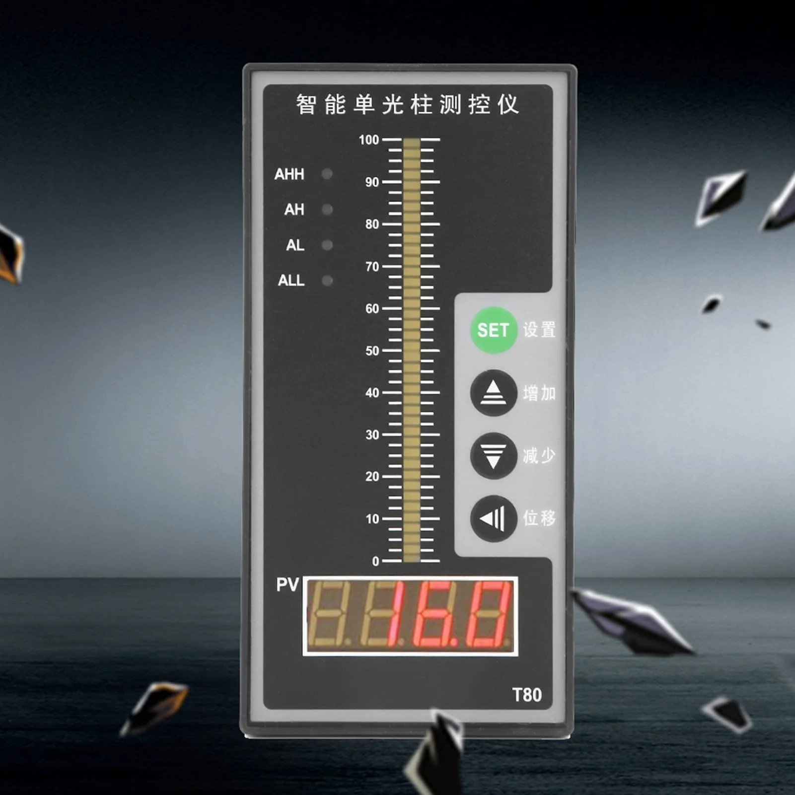 AC220V Liquid Level Indicator Intelligent Pressure Regulator, T80 4-20mA High Precision Light Column Level Indicator, Level Sensor - Image 3