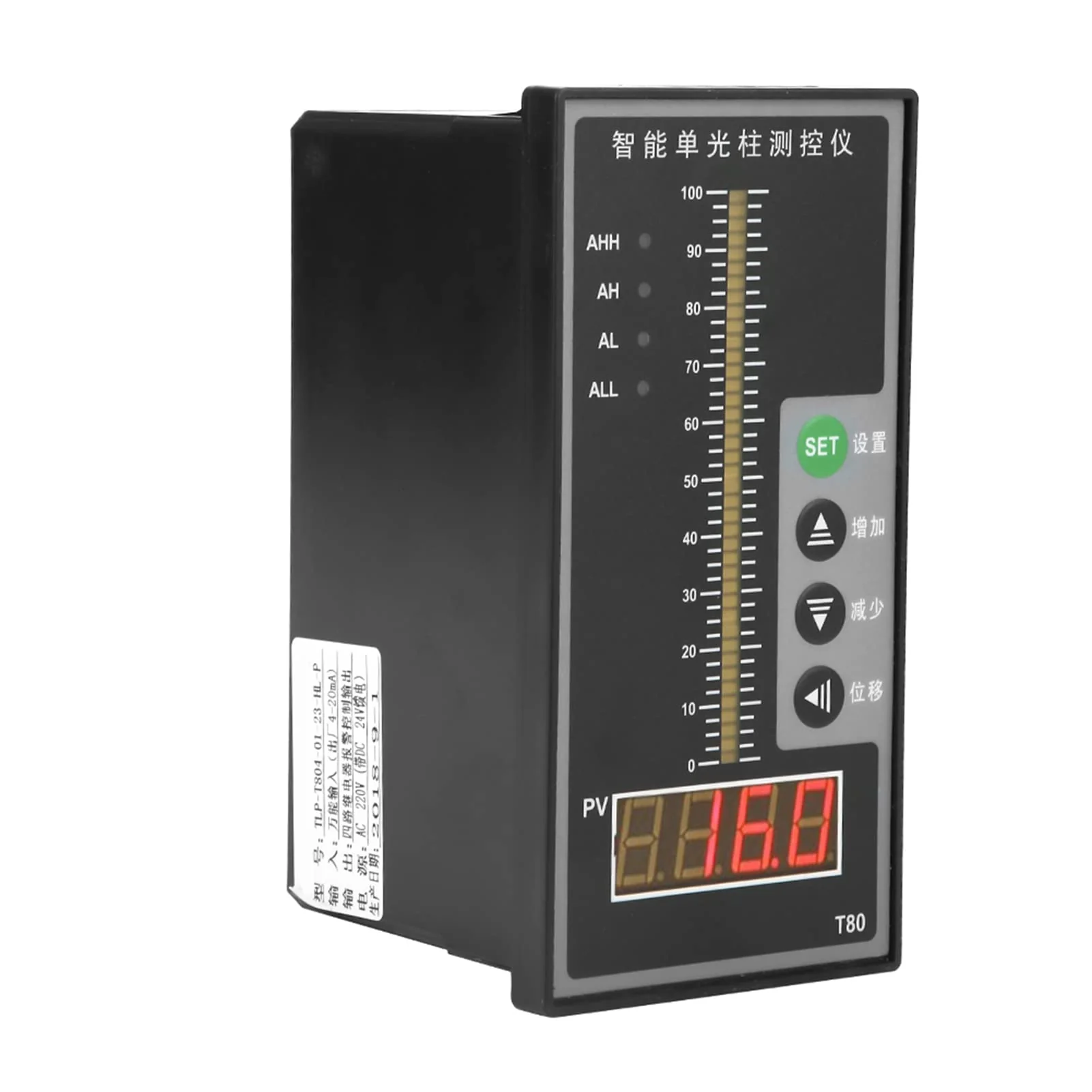 AC220V Liquid Level Indicator Intelligent Pressure Regulator, T80 4-20mA High Precision Light Column Level Indicator, Level Sensor - Image 4