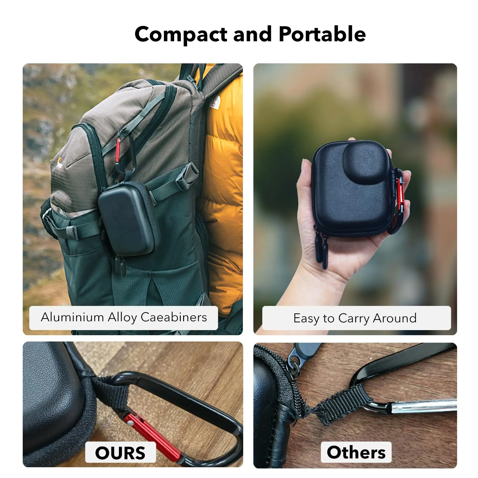 Accessories for DJI Osmo Nano, PU Portable Mini Carrying Bag Nano Case Lens Screen Protectors HD Full Protection Tempered Glass Rubber Lens Cap Cover - Image 6