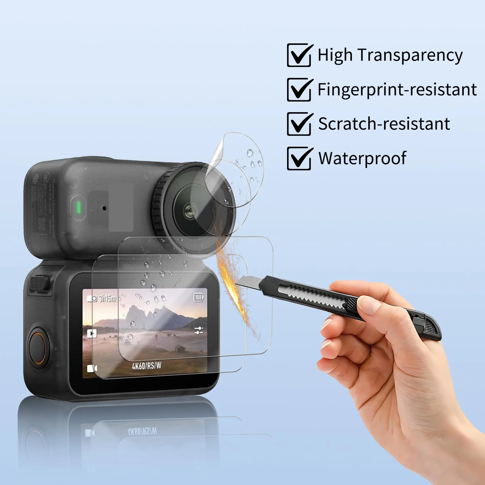 Accessories Kit for DJI Osmo Nano Accessories Including Silicone Protective Cases Mini Storage case Magnetic Mount Tempered Glass Protective Films Lens caps lanyards and for DJI Osmo Nano - Image 2