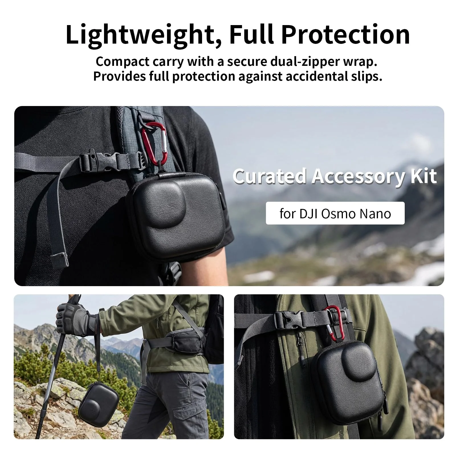 Accessories Kit for DJI Osmo Nano Accessories Including Silicone Protective Cases Mini Storage case Magnetic Mount Tempered Glass Protective Films Lens caps lanyards and for DJI Osmo Nano - Image 6