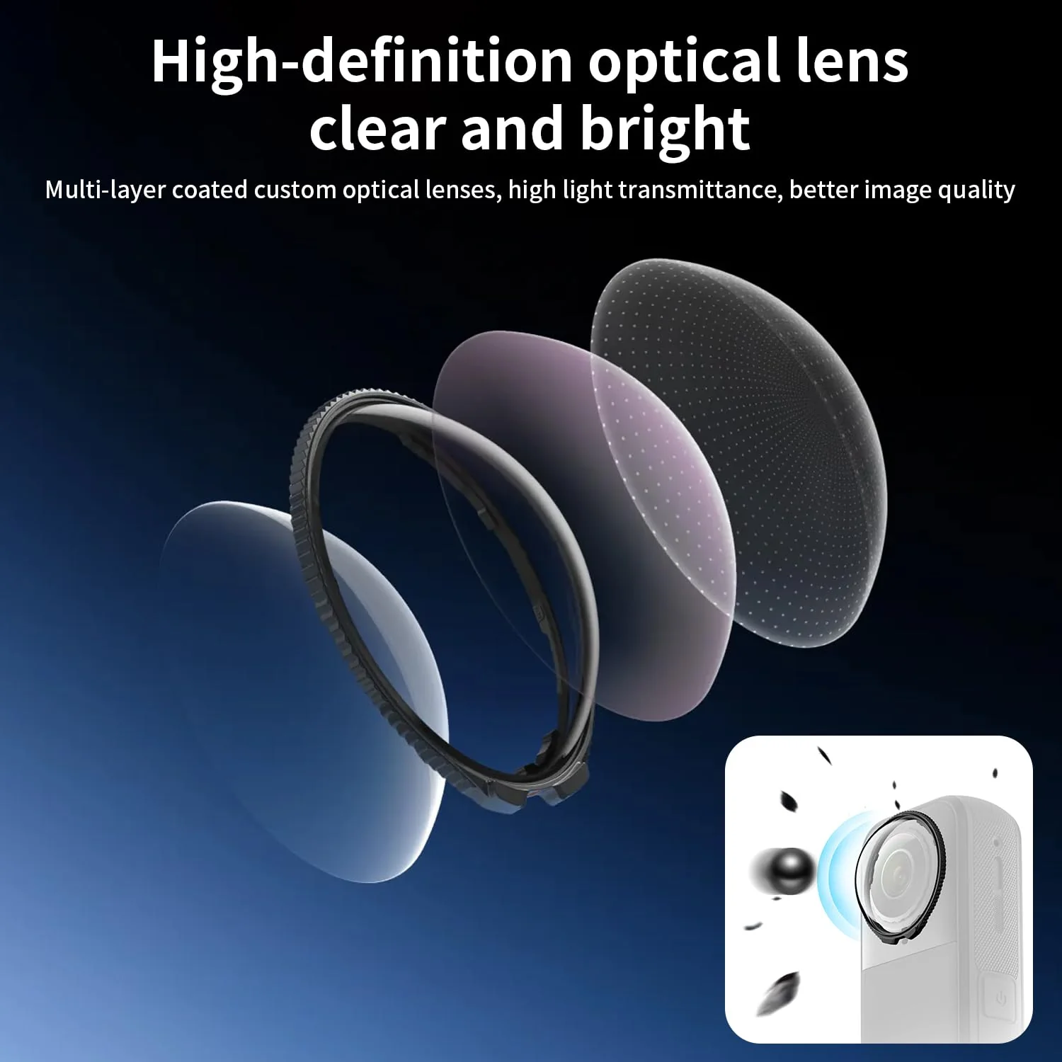 Accessories Kit for Insta360 X5 Lens Guard Protective Case Glass Tempered Glass Screen Protector Silicone Protective Cover and Lens Cap Camera Case - Image 4