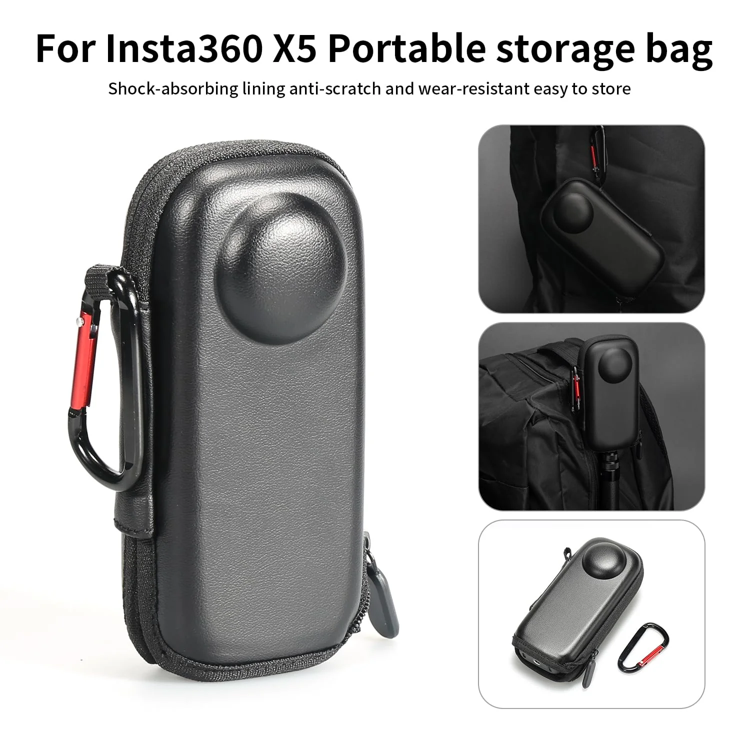 Accessories Kit for Insta360 X5 Lens Guard Protective Case Glass Tempered Glass Screen Protector Silicone Protective Cover and Lens Cap Camera Case - Image 6