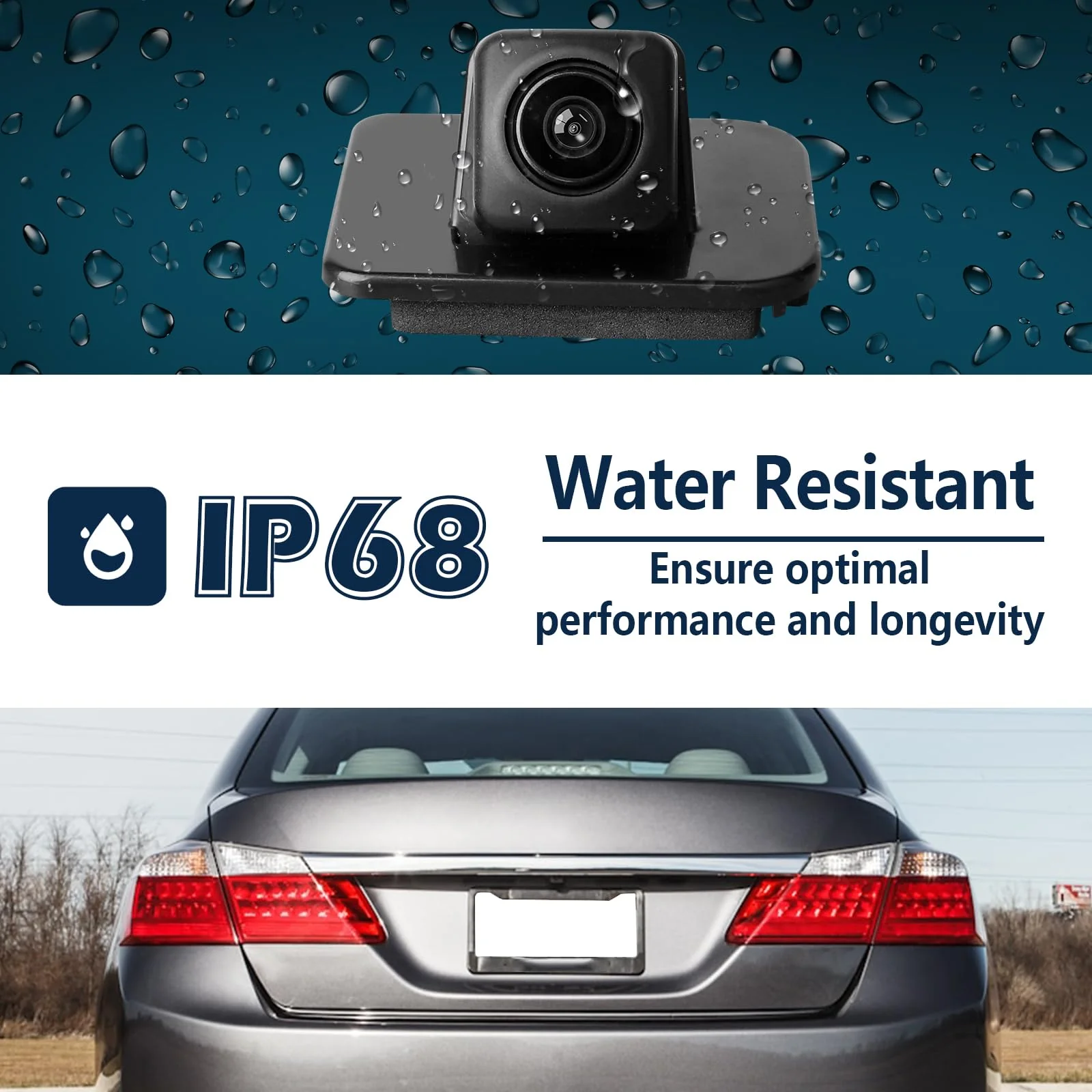 Accord Back Up Rear View Camera for 2014-2017 Honda Accord Sedan EX-L Parking Assist Rear Camera Replace for 39530T2AA21,39530T2AA31,39530-T2A-A21 - Image 3