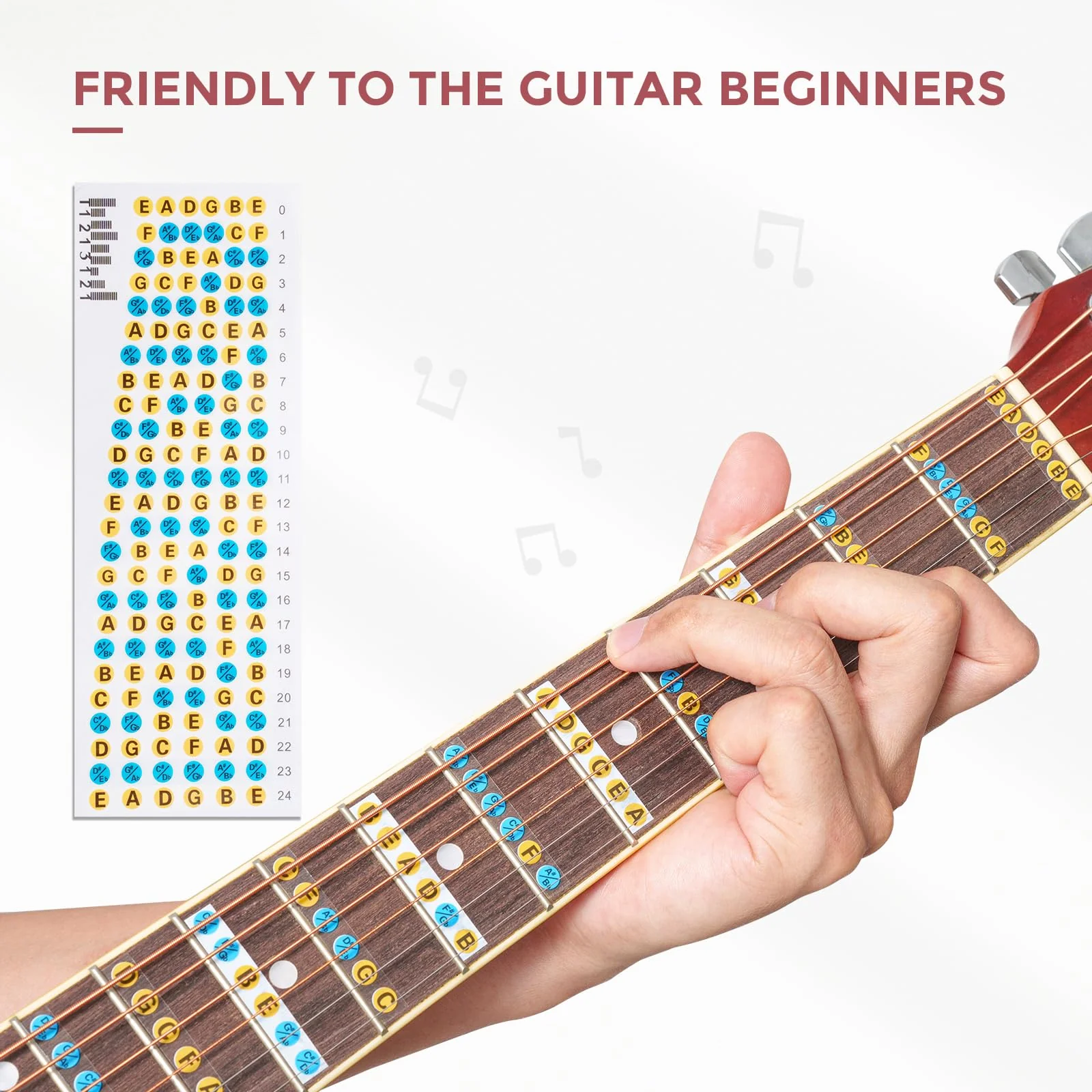 Acoustic Guitar Accessories Kit Guitar Strings Replacement Changing Tool Include Strings, Capo, Picks, Picks Holder, String Winder, Pins, Nuts Saddles for Guitar Players Beginners,58 Pcs - Image 7