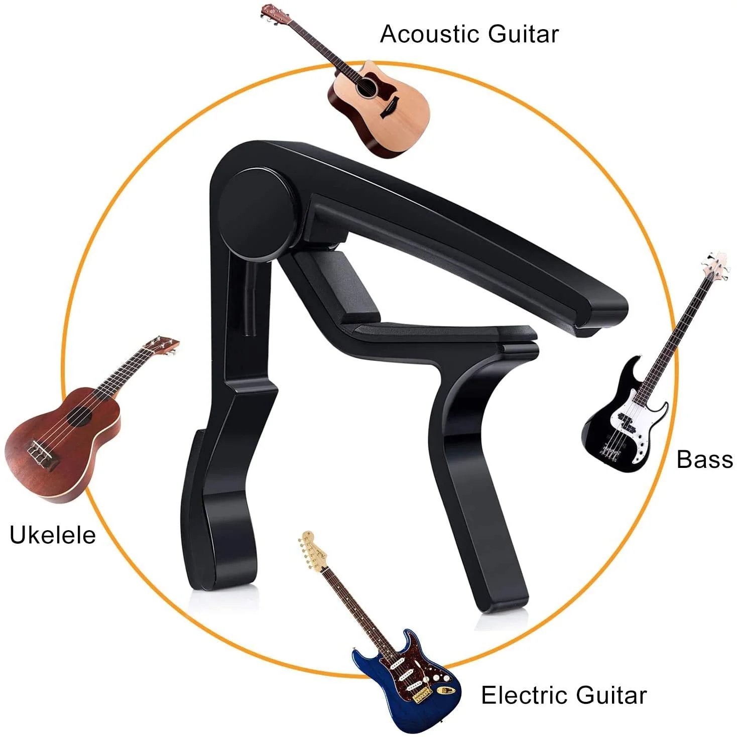 Acoustic Guitar Accessories Kit Including Guitar Strings,Tuner,Guitar Capo, Restring Tool,Pick Holder,Bridge Pins,Finger Picks,Guitar Nuts and Saddles - Image 4