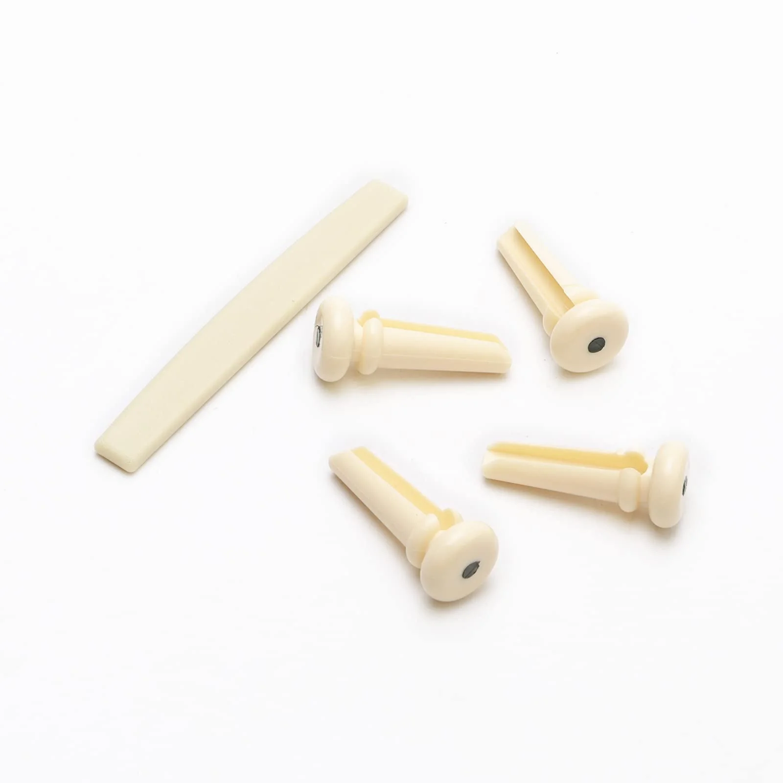 Acoustic Guitar Bridge Nut with 4pcs Guitar Bridge Pins for 4 String Bass Part Replacement - Image 2