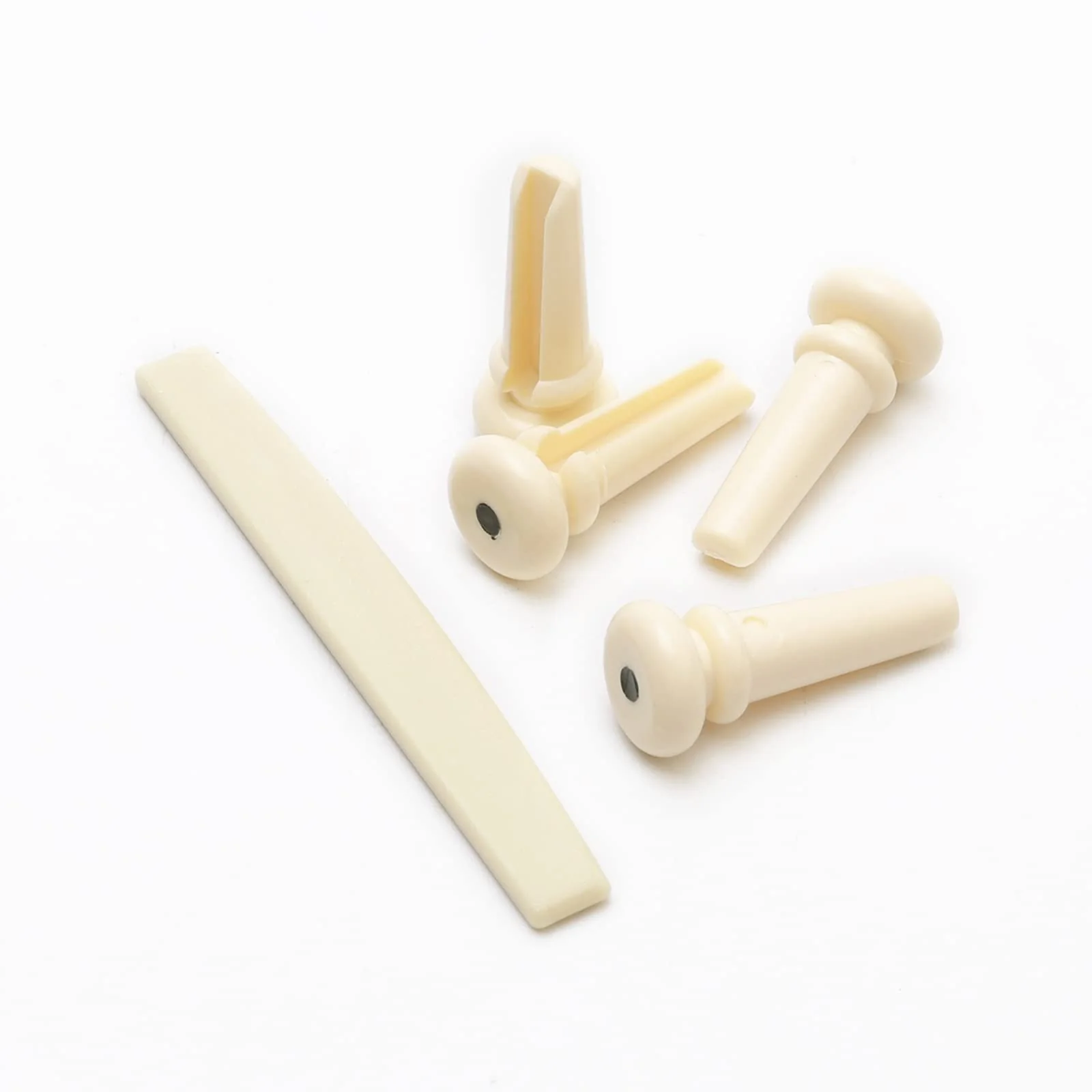 Acoustic Guitar Bridge Nut with 4pcs Guitar Bridge Pins for 4 String Bass Part Replacement - Image 4