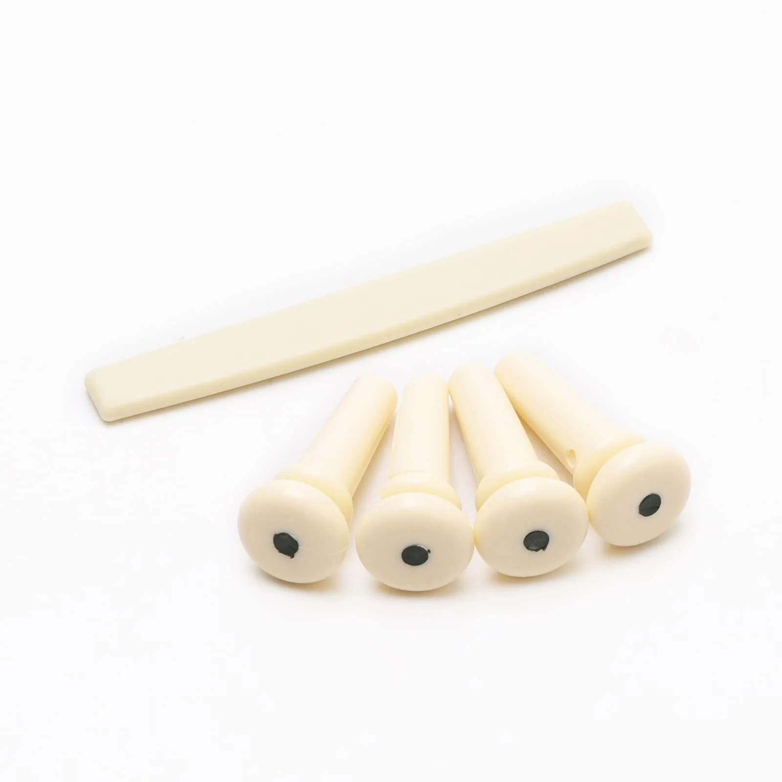 Acoustic Guitar Bridge Nut with 4pcs Guitar Bridge Pins for 4 String Bass Part Replacement - Image 6