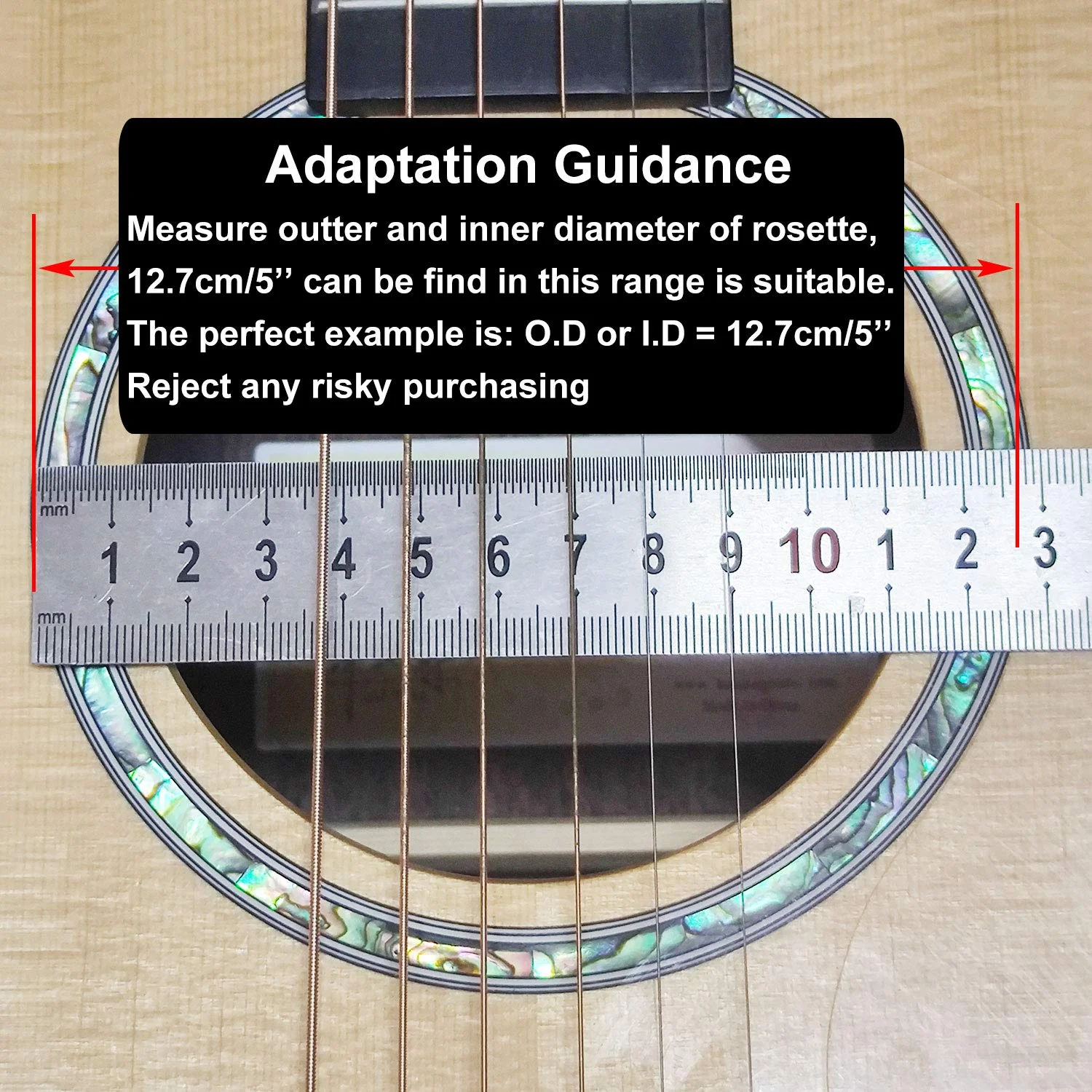 Acoustic Guitar Pick Guard for Most Martin - Deep Black - Image 7