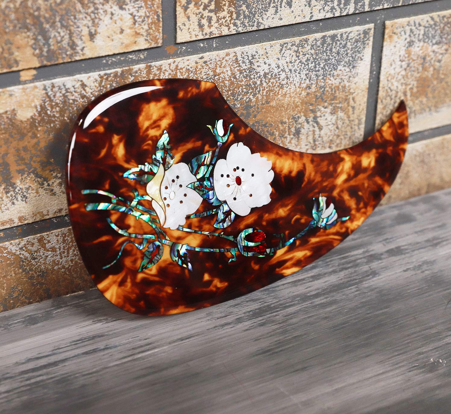 Acoustic Guitar Pick Guard for Most Martin - Right Hand Inlaid Abalone Flower - Image 3