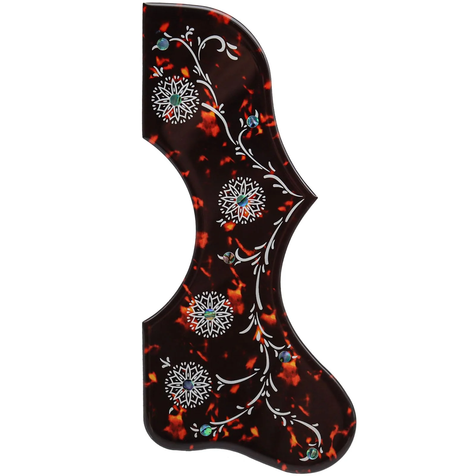 Acoustic Guitar Pickguard 2.4mm Super Scratch-Resistant Tortoise Red No Drill Required (Dark Tortoise) Dark Tortoise - Image 2