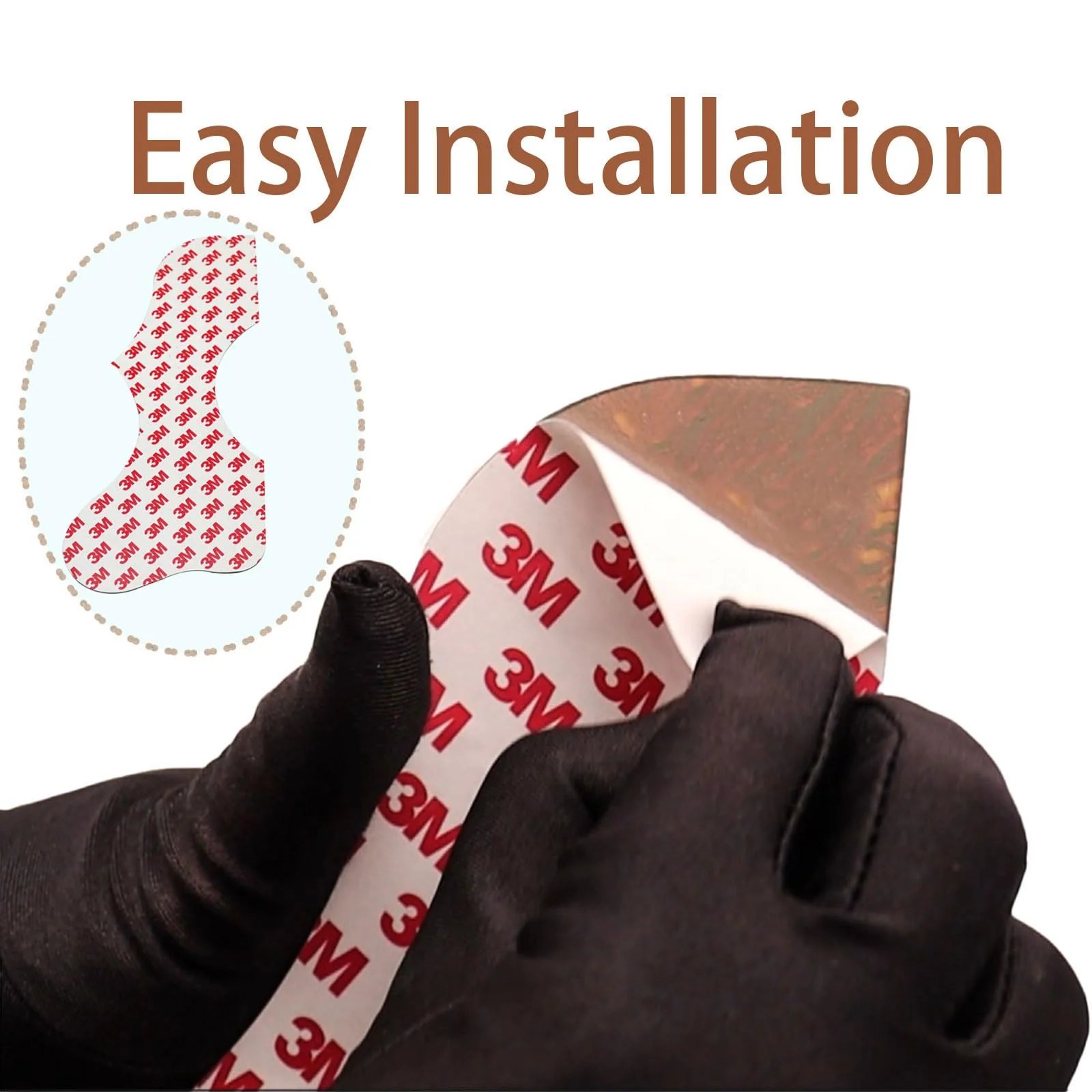 Acoustic Guitar Pickguard 2.4mm Super Scratch-Resistant Tortoise Red No Drill Required (Dark Tortoise) Dark Tortoise - Image 3