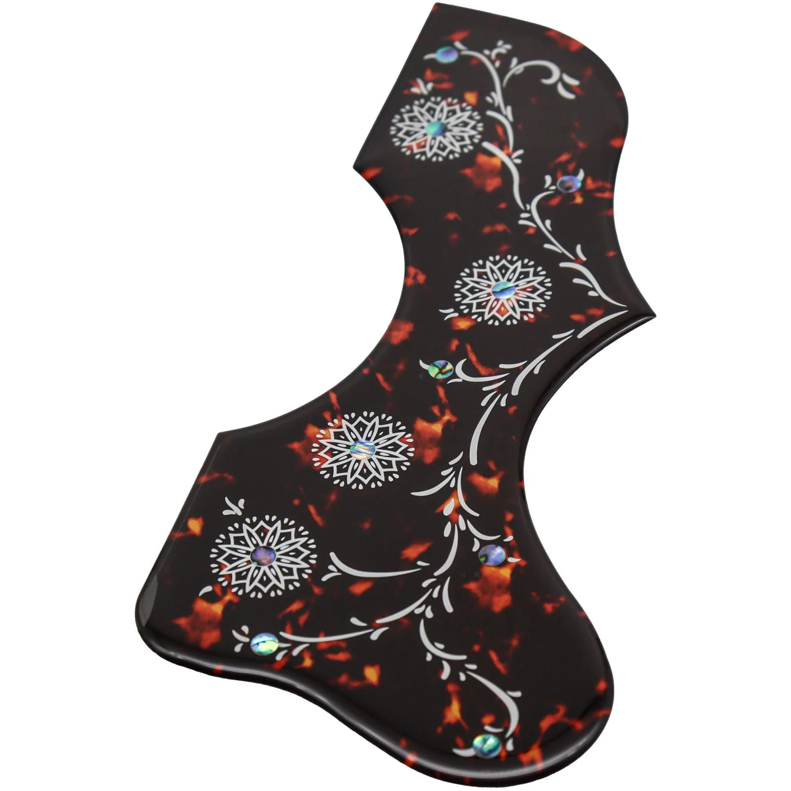 Acoustic Guitar Pickguard 2.4mm Super Scratch-Resistant Tortoise Red No Drill Required (Dark Tortoise) Dark Tortoise - Image 7