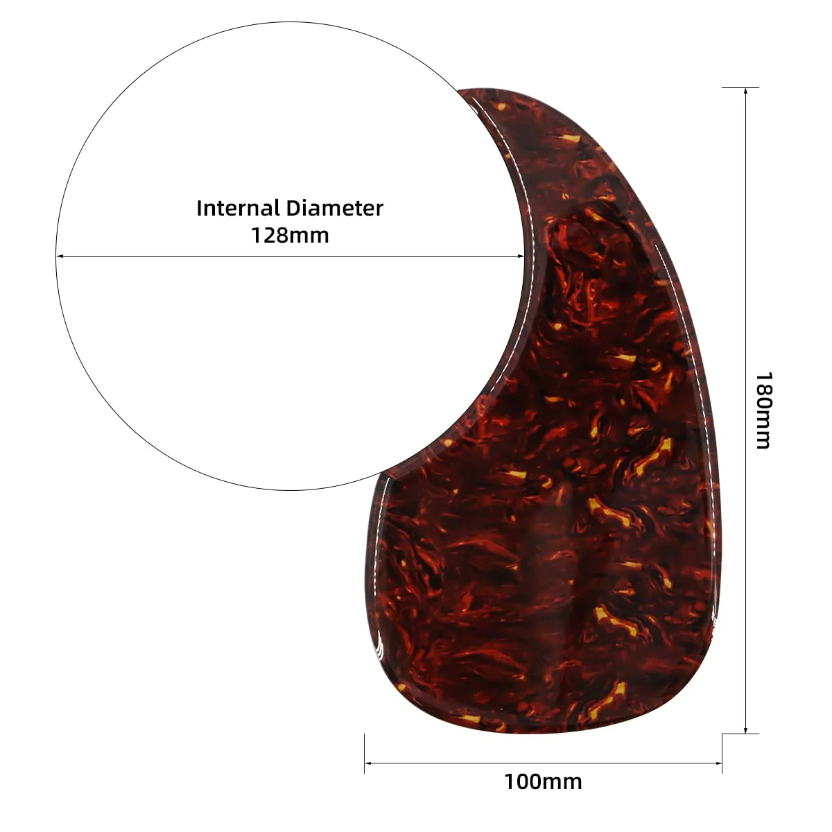 Acoustic Guitar Pickguard Thick Pick Guard for Most Martin Style Guitar (Tortoise) Tortoise - Image 4