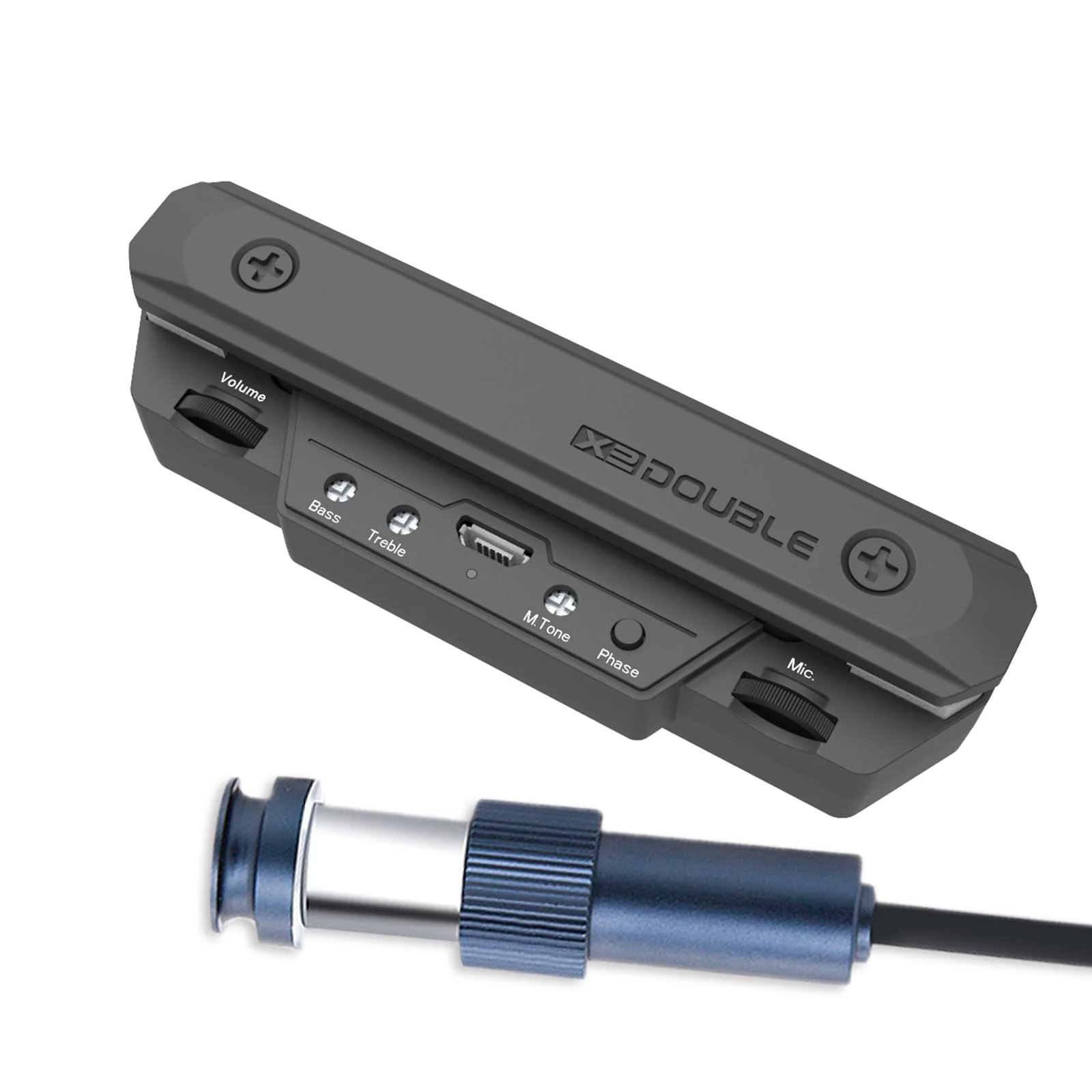 Acoustic Guitar-Pickup Authentic-Clear High-fidelity Stable Long - Lasting,X2 Double X0 pickup,BLACK
