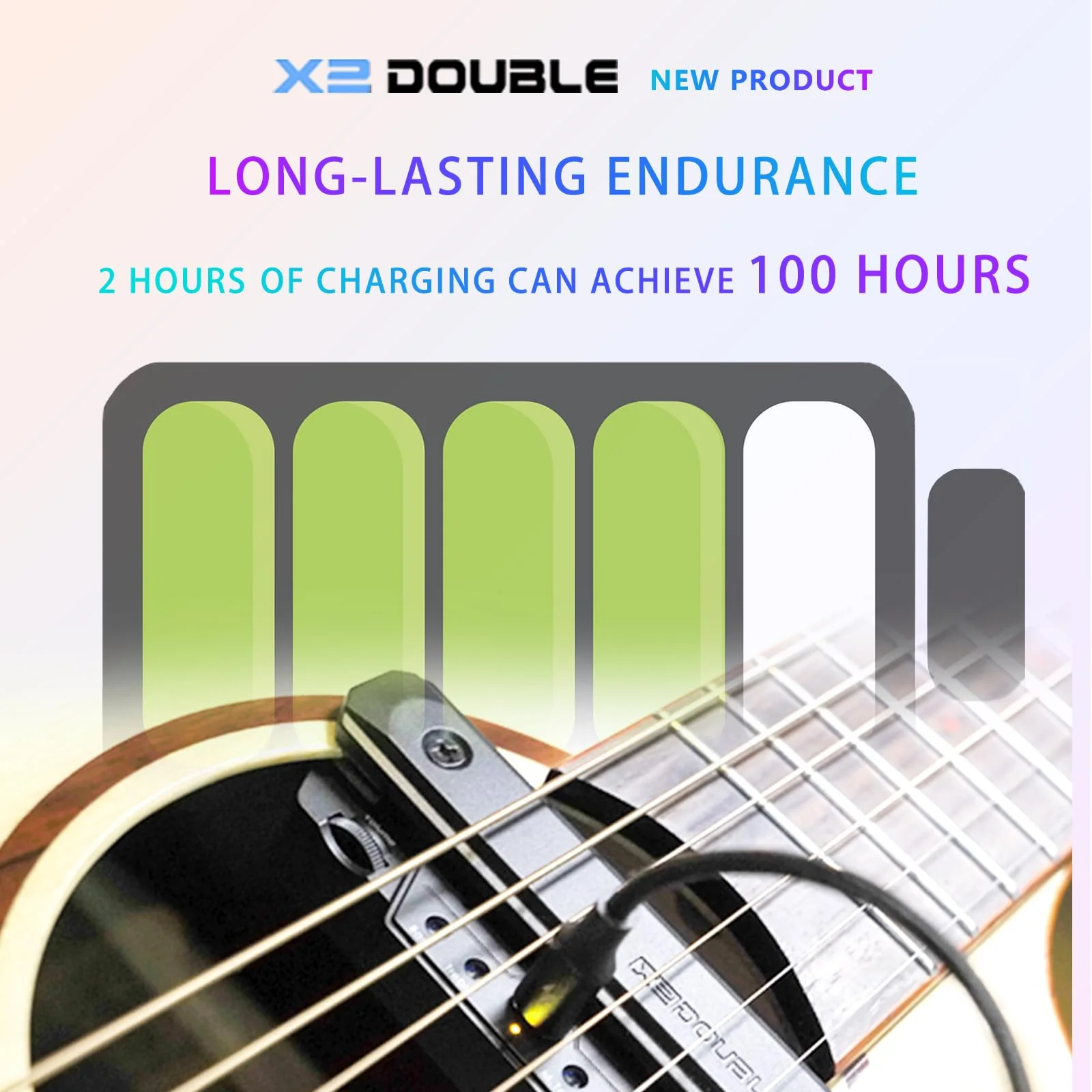 Acoustic Guitar-Pickup Authentic-Clear High-fidelity Stable Long - Lasting,X2 Double X0 pickup,BLACK - Image 3