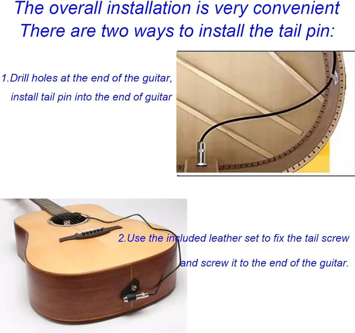 Acoustic Guitar Pickup, Humbucker Magnetic Passive Sound-Hole Guitar Pickups with Audio Output for Acoustic Guitar Double Coil Black - Image 8