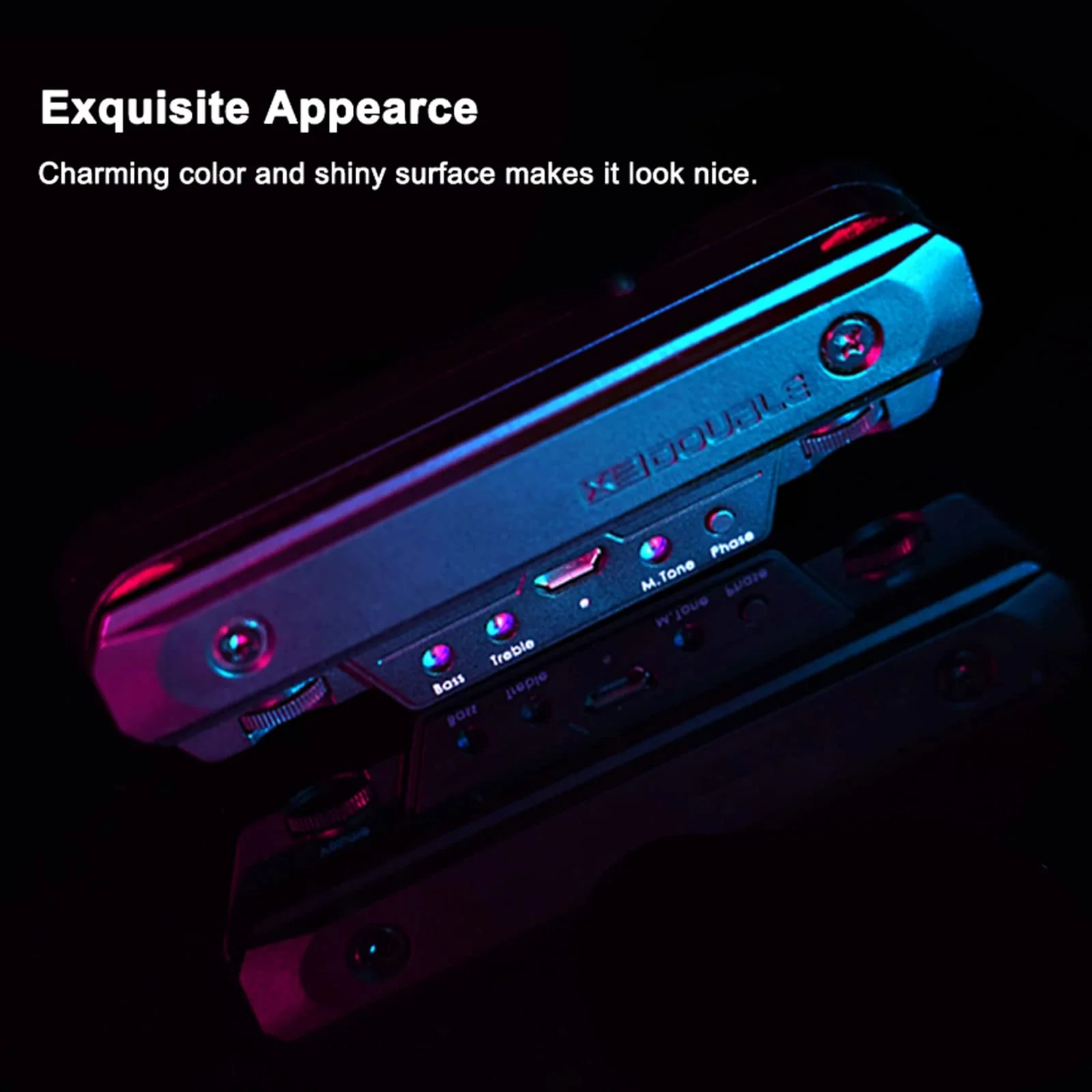 Acoustic Guitar Pickup Rechargable Active Soundhole Guitar Pickup Adjustable Pickup For Guitar Magnetic Coil Build-In Guitar Microphone Pickup Double X0 Black BLACKX0 - Image 7