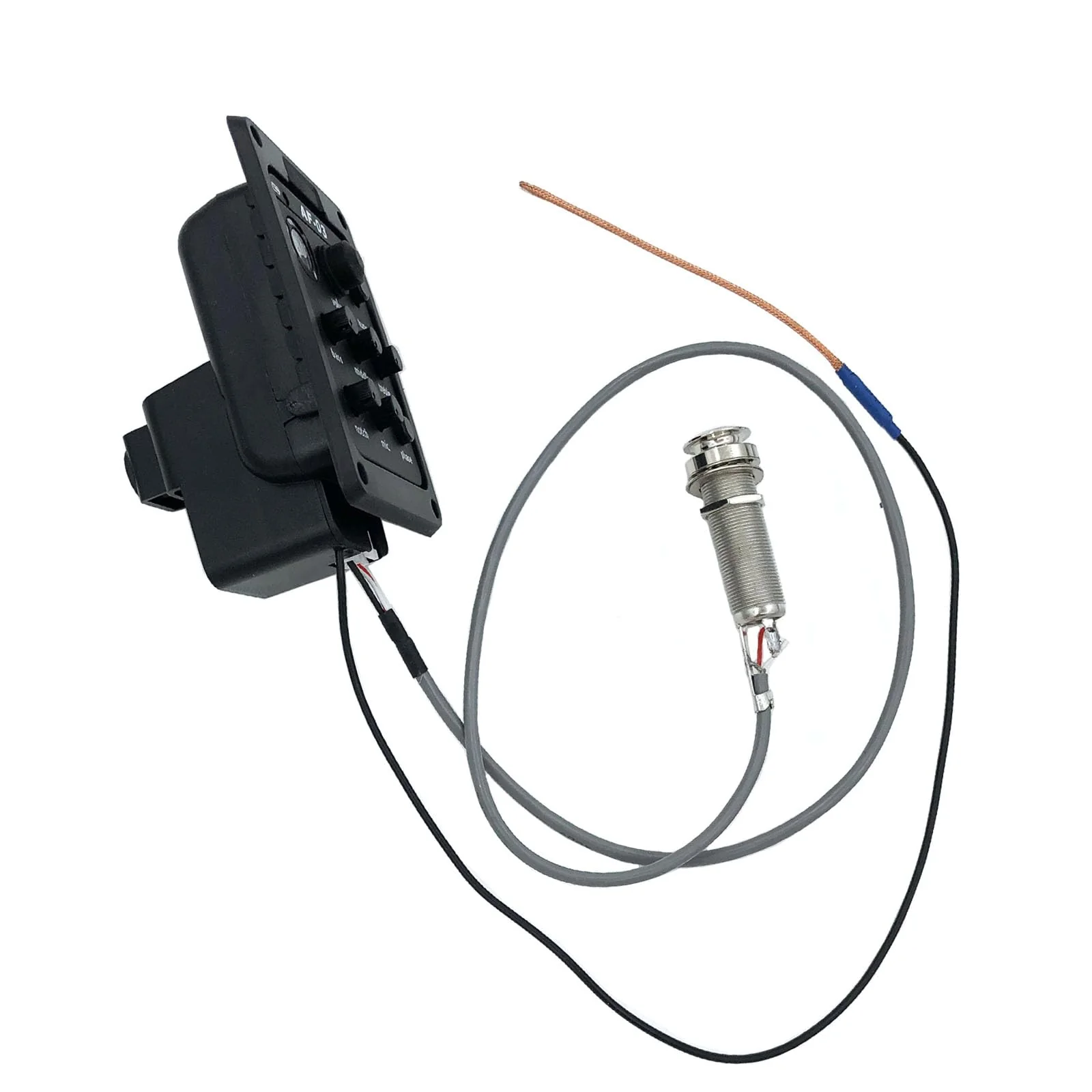 Acoustic Guitar Preamp Pickup EQ Tuner, 301 Mic Mode Plastic Guitar Preamp Equalizer Piezo Pickup Beat Tuner - Image 2