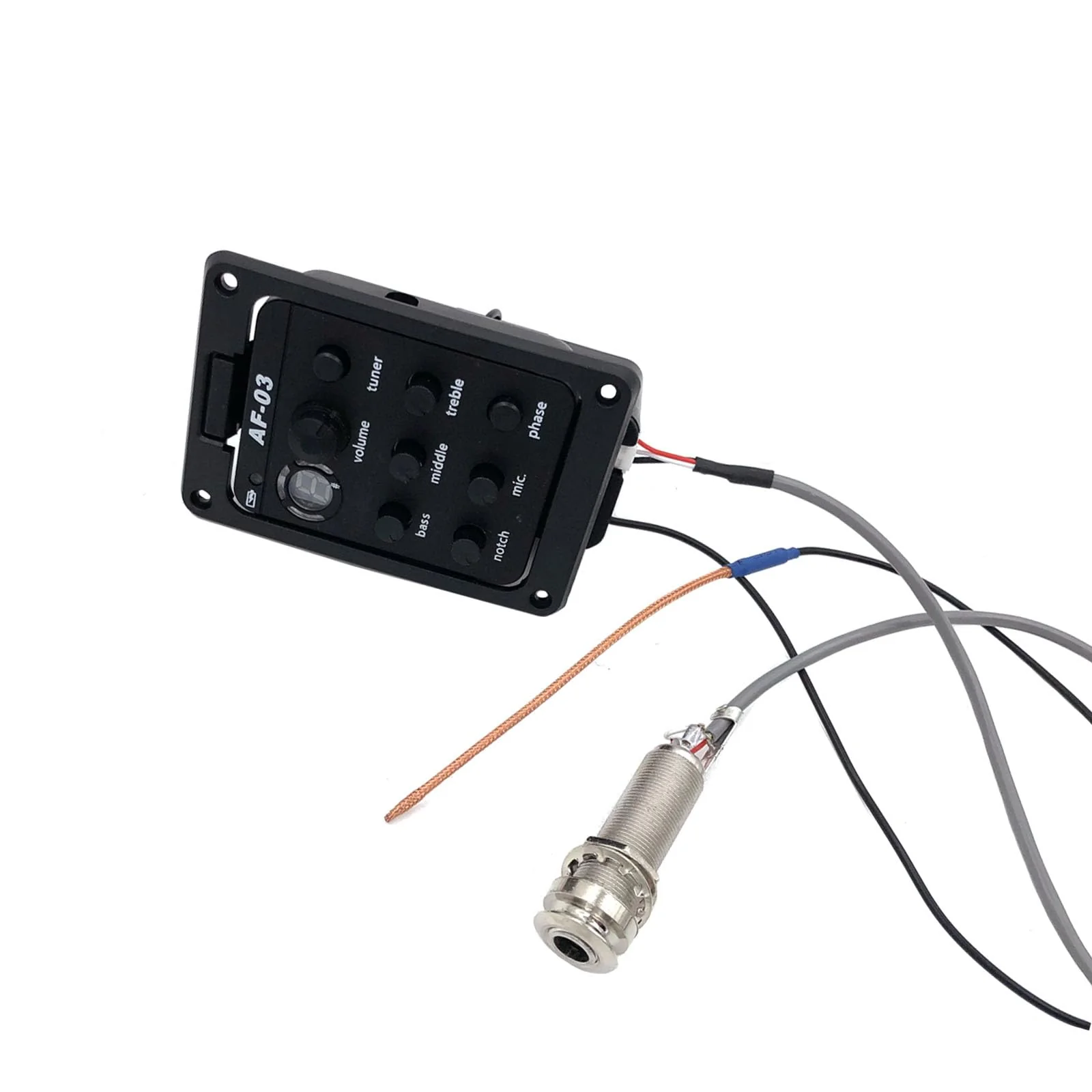 Acoustic Guitar Preamp Pickup EQ Tuner, 301 Mic Mode Plastic Guitar Preamp Equalizer Piezo Pickup Beat Tuner - Image 3