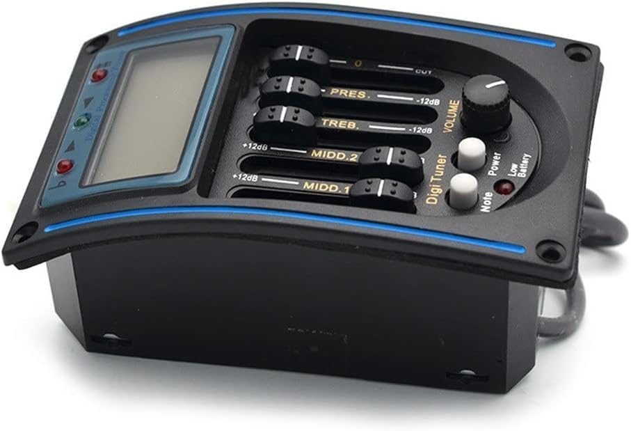Acoustic Guitar Preamp Pickup Tuner 5 Band PRENER-PM Equalizer Pickup Tuner Piezo Pickup Set with Mic LCD Display - Image 4