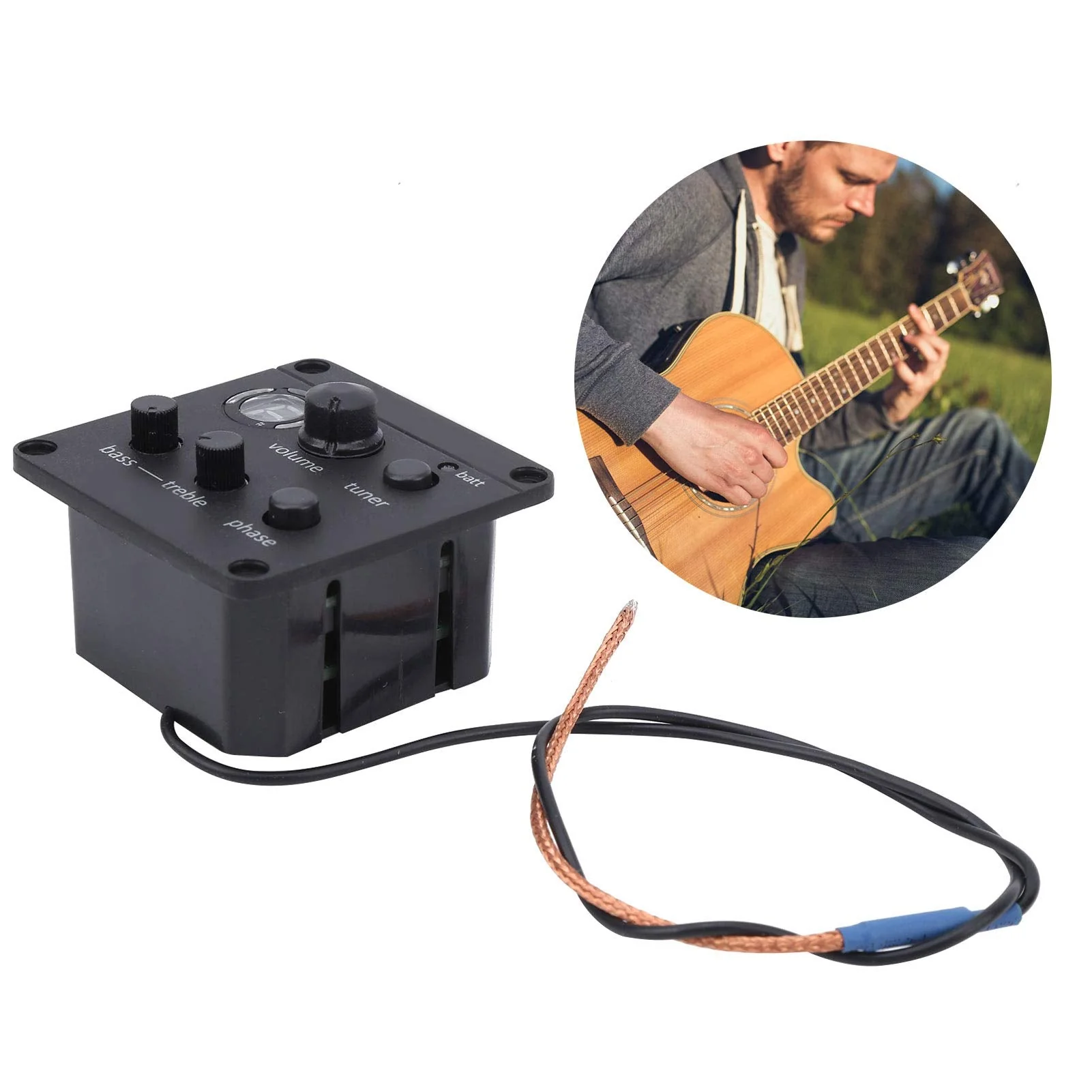 Acoustic Guitar Preamp System with Easy Installation, Small Footprint Acoustic Guitar Pickup, Acoustic Equalizer for Glued to Sound Hole - Image 9