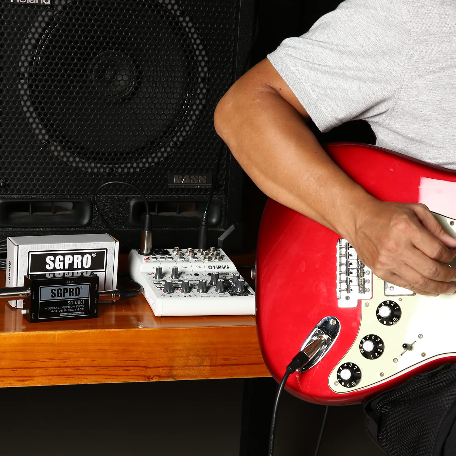 Active Direct Box, Recording Signal DI Box for Musical Instruments as Guitar, Bass Guitar, and Keyboard Live Performance or Studio, 1/4" to XLR, Ground Lift 48V Phantom Powered Compact Unit - Image 8
