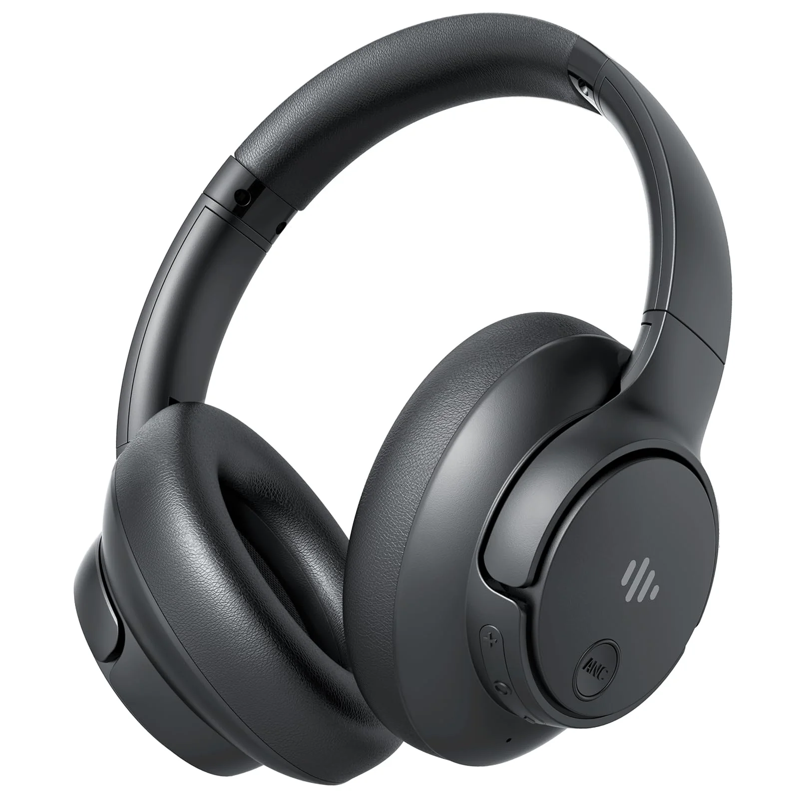 Active Noise Cancelling Headphones,Wireless Over Ear Bluetooth Headphones with Microphone, Transparency Mode, 70H Play Time, Hi-Res Audio,(Deep Bass,) Lightweight Design, Bluetooth 5.3-Black