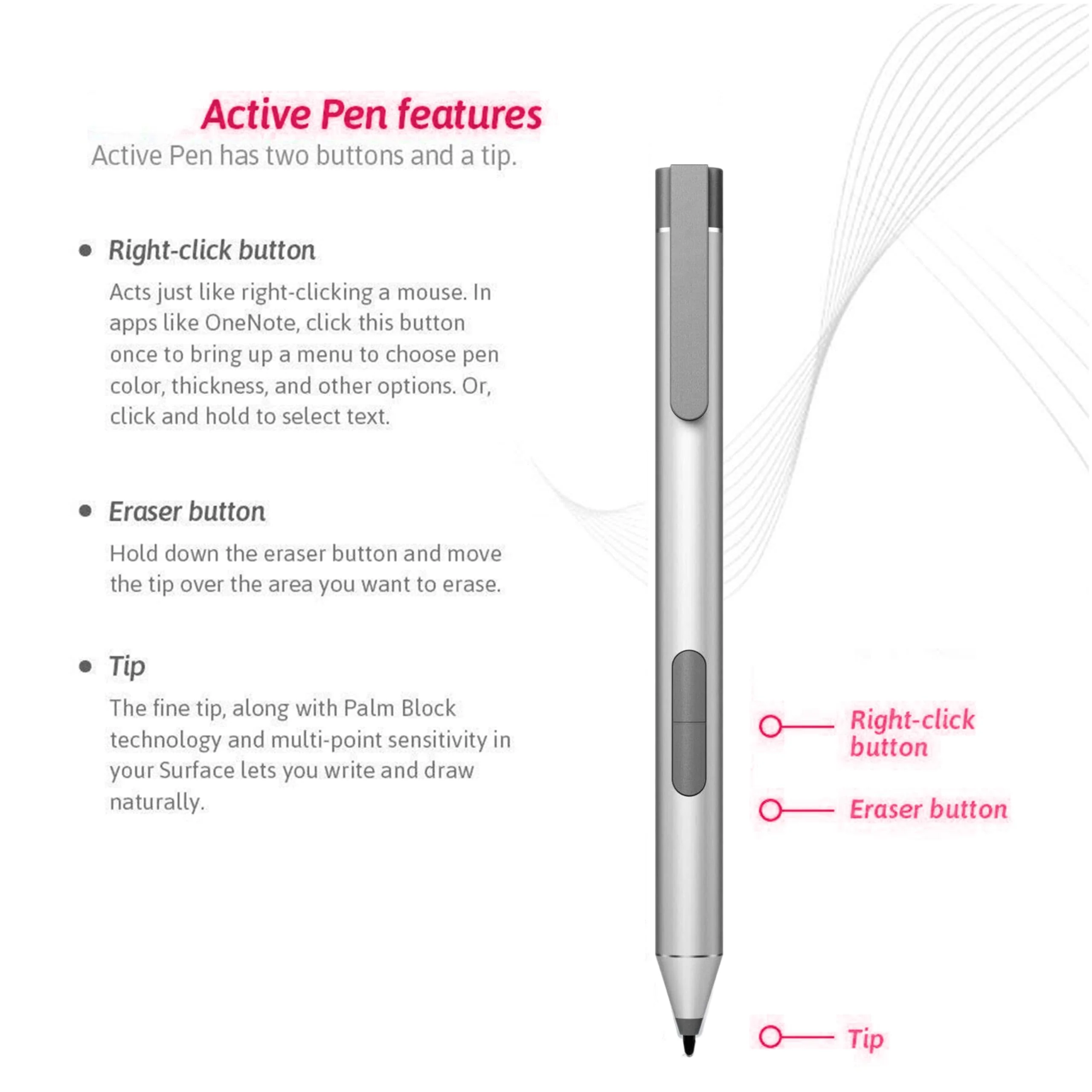 Active Pen G3 for HP Elite x2 1013 G3, HP EliteBook x360 G2/G3/G4,HP ProBook G1/G2, HP Elite Dragonfly Laptop Compatible with HP T4Z24AA 1FH00AA 4KL69AA 918171-001, Silver - Image 5
