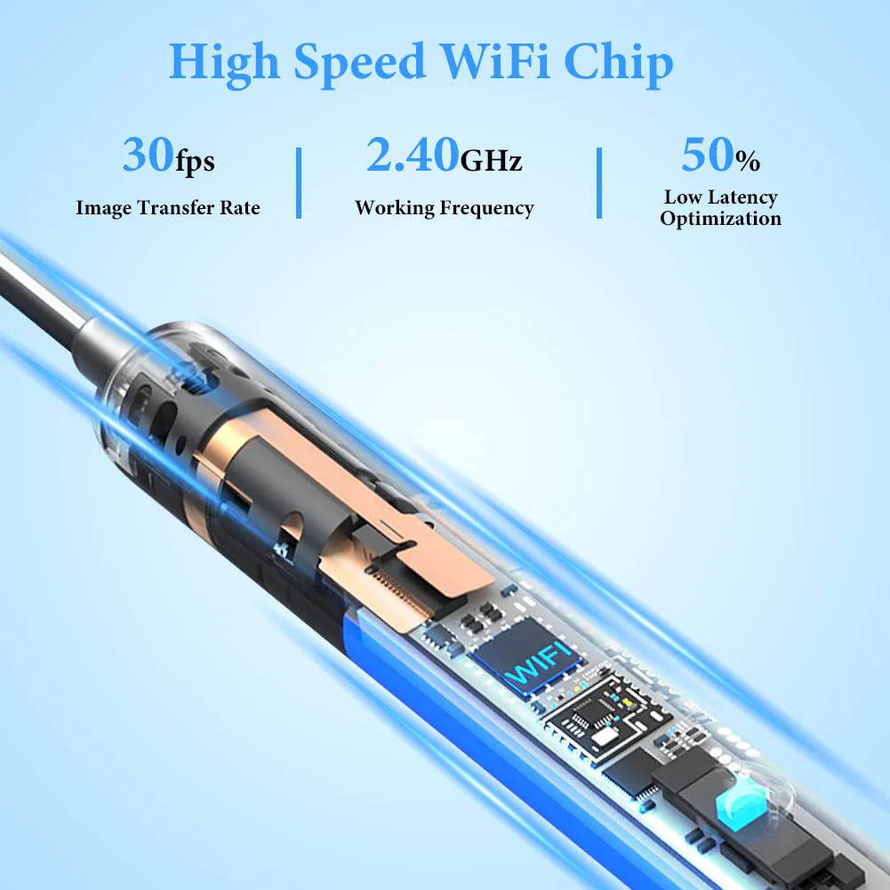 ACWOO Ear Wax Remover Otoscope, Ear Cleaner Camera Ultra Thin, IP67 Waterproof Ear Endoscope Ear Cleaner for Adults, Wireless HD Otoscope for Adults, Children and Pets, Black - Image 5