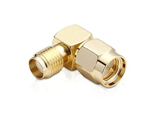 adaptare 60311 SMA Connector (No Pin) to RP-SMA Connector (No Pin) SMA Male to SMA Female Angled - Image 2