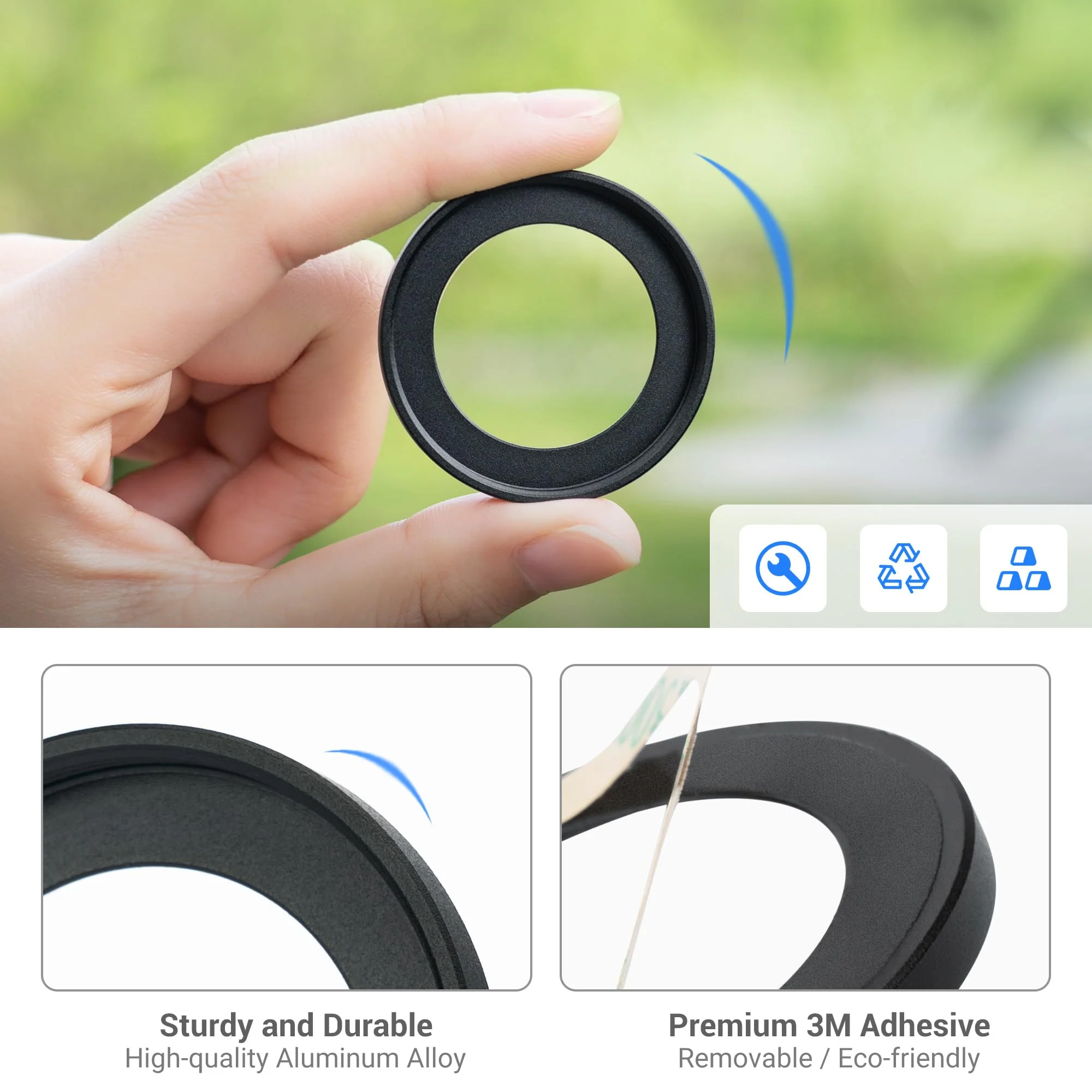 Adherent Thread Filter Adapter Lens Adapter Ring for Canon V10 Camera, V10 Lens Adapter Installing 37MM UV CPL ND Filter, Includes 37mm Snap-On Lens Cap & Cap Keeper String（Not Include Any Filters） - Image 3