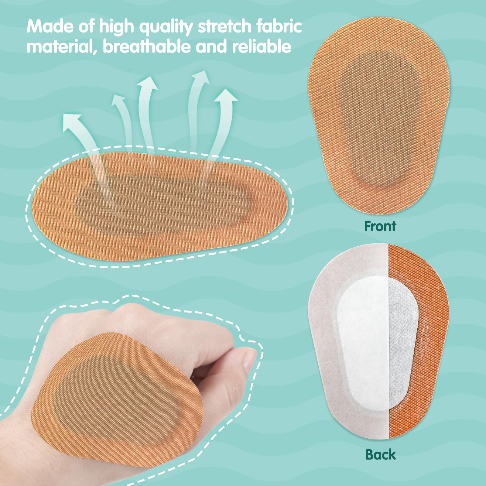 Adhesive Eye Patches for Adults Eyepatch Pad for Kid with Lazy Eye Gentle, Beige Skin Tone (40PCS) - Image 2