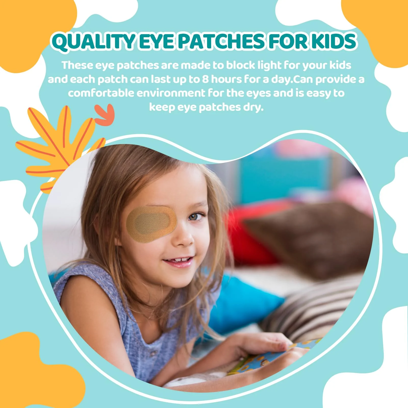 Adhesive Eye Patches for Adults Eyepatch Pad for Kid with Lazy Eye Gentle, Beige Skin Tone (40PCS) - Image 5