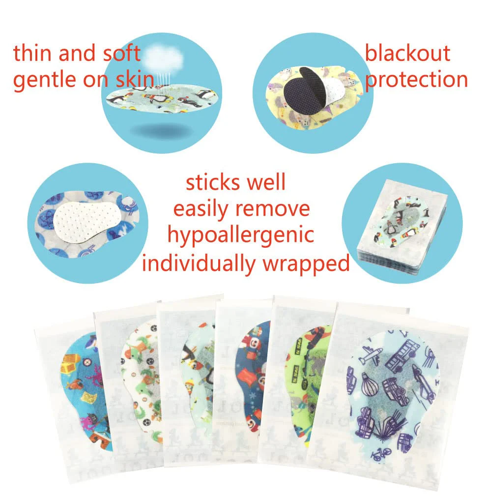 Adhesive Eye Patches for Kids with Lazy Eye, Adhesive Bandages for Amblyopia, 6 Fun Designs for Boys (Regular Size) 33 - Image 2