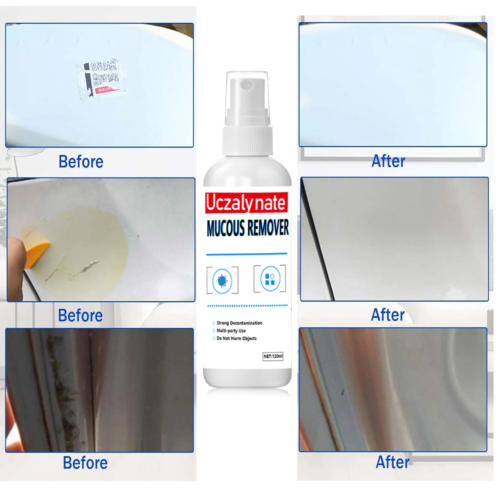 Adhesive Remover, Label Remover, Superglue Remover, Quickly Removes Stubborn Labels, Label Remover, Adhesive Residues and Stickers from All Smooth Surfaces, 120 ml, 2 Pieces - Image 4